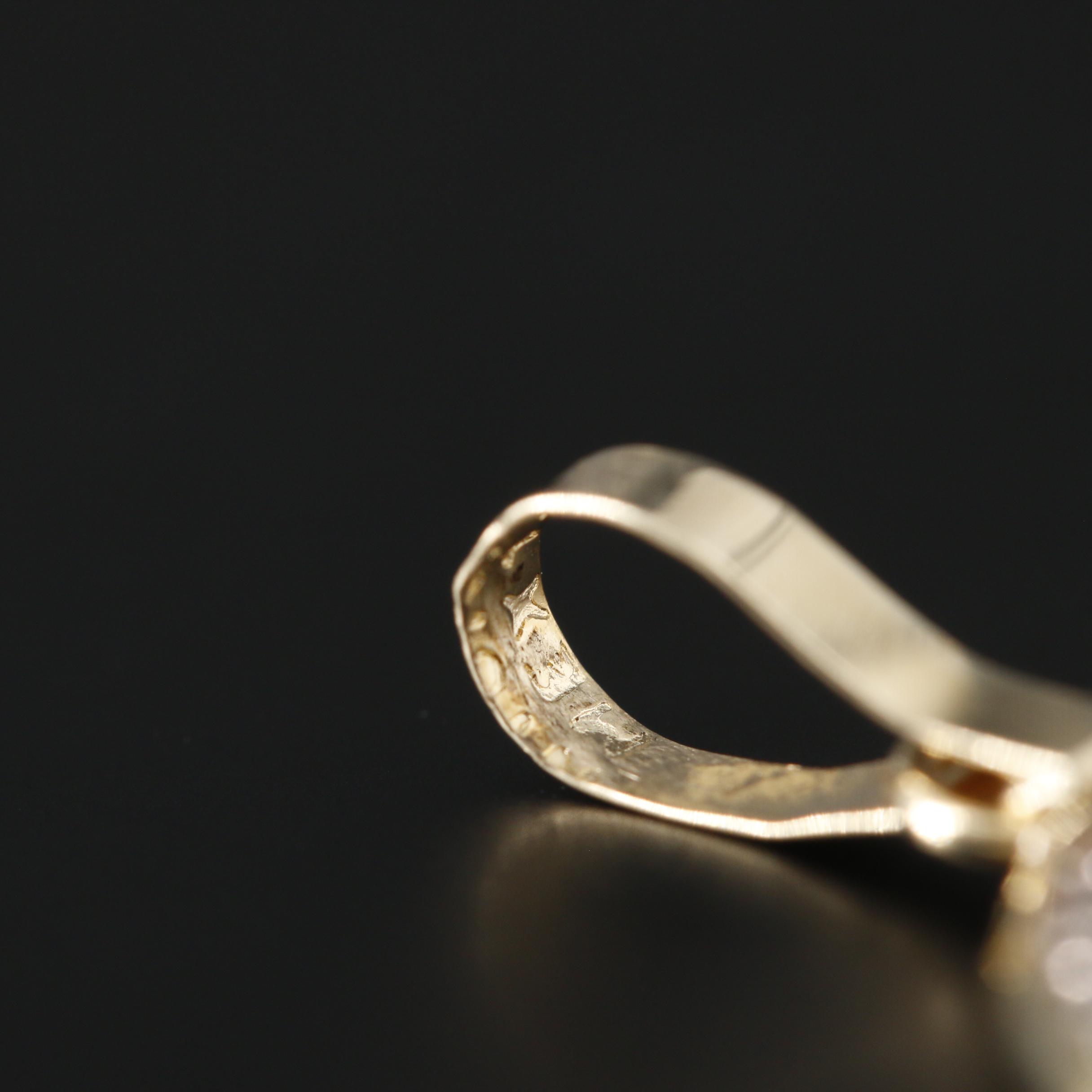 Fine Silver "Our Lady of Guadalupe" Medallion in 14K Yellow Gold