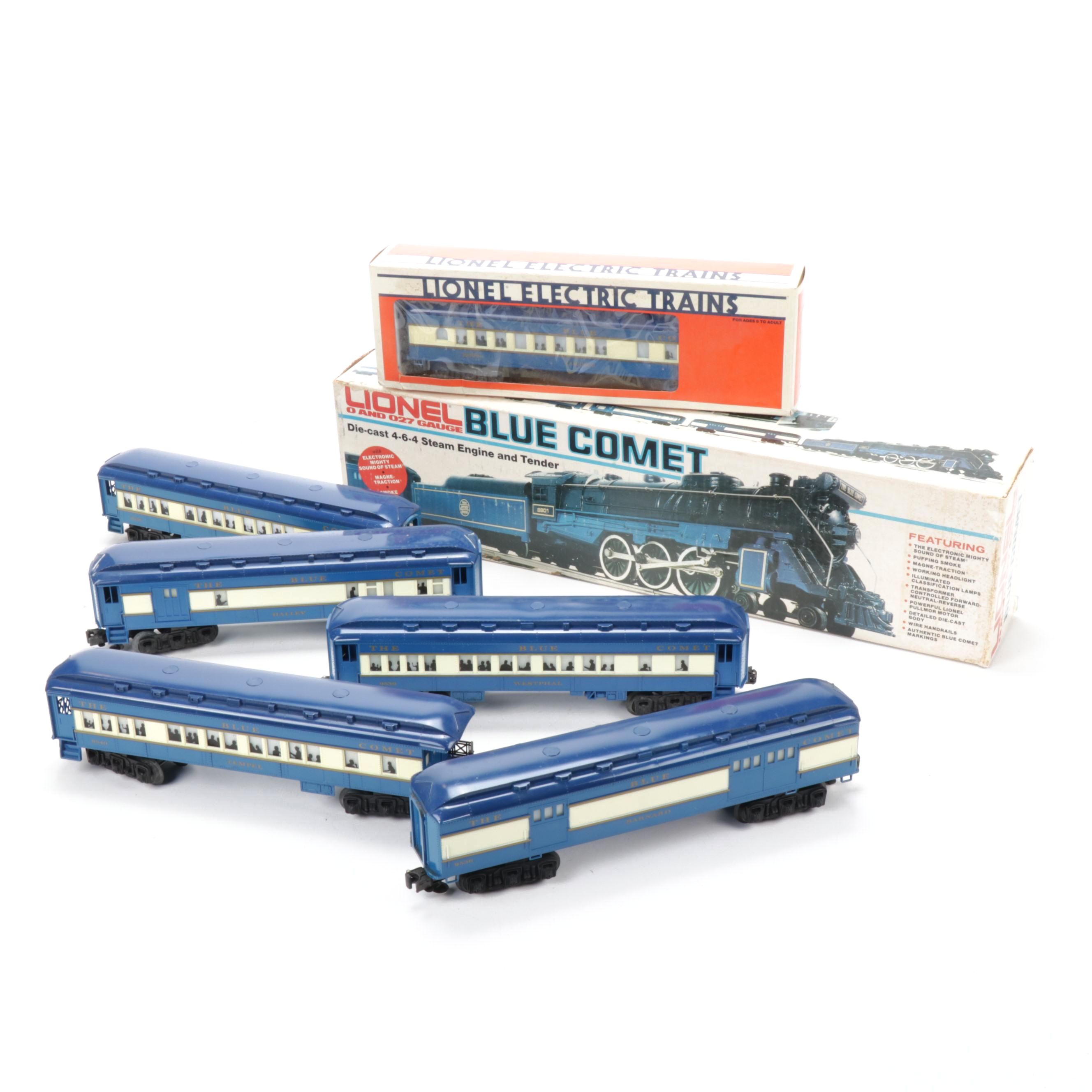 Lionel O-Gauge "Blue Comet" Steam Locomotive and Passenger Cars