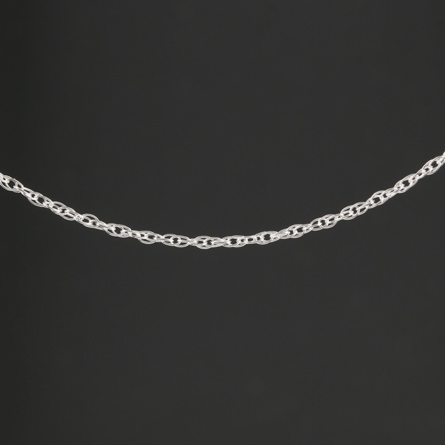 Sterling Silver Singapore Chain Necklace