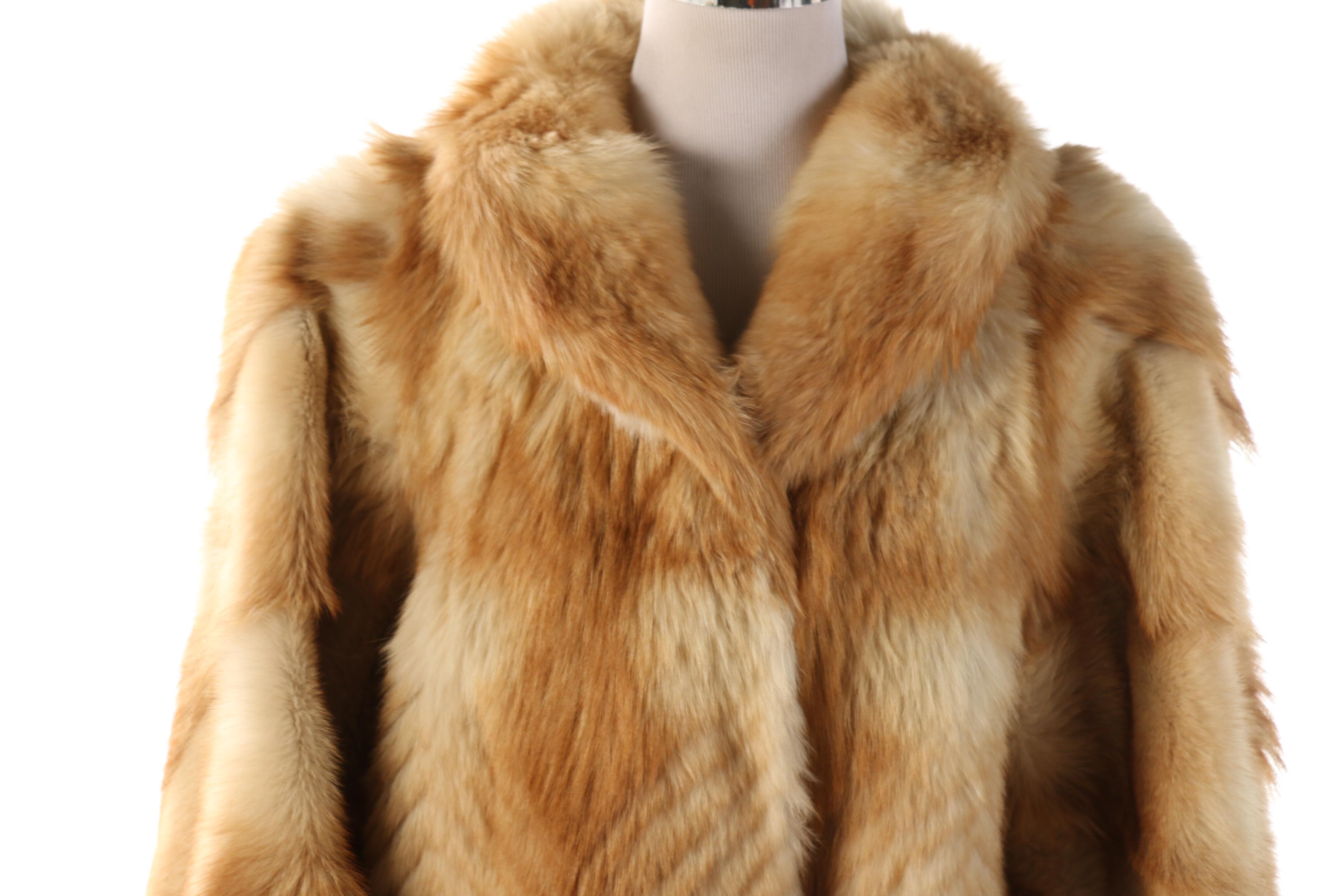 Herringbone Mountain Goat Fur Coat with Echter Pelz Geprüfte Qualität Label