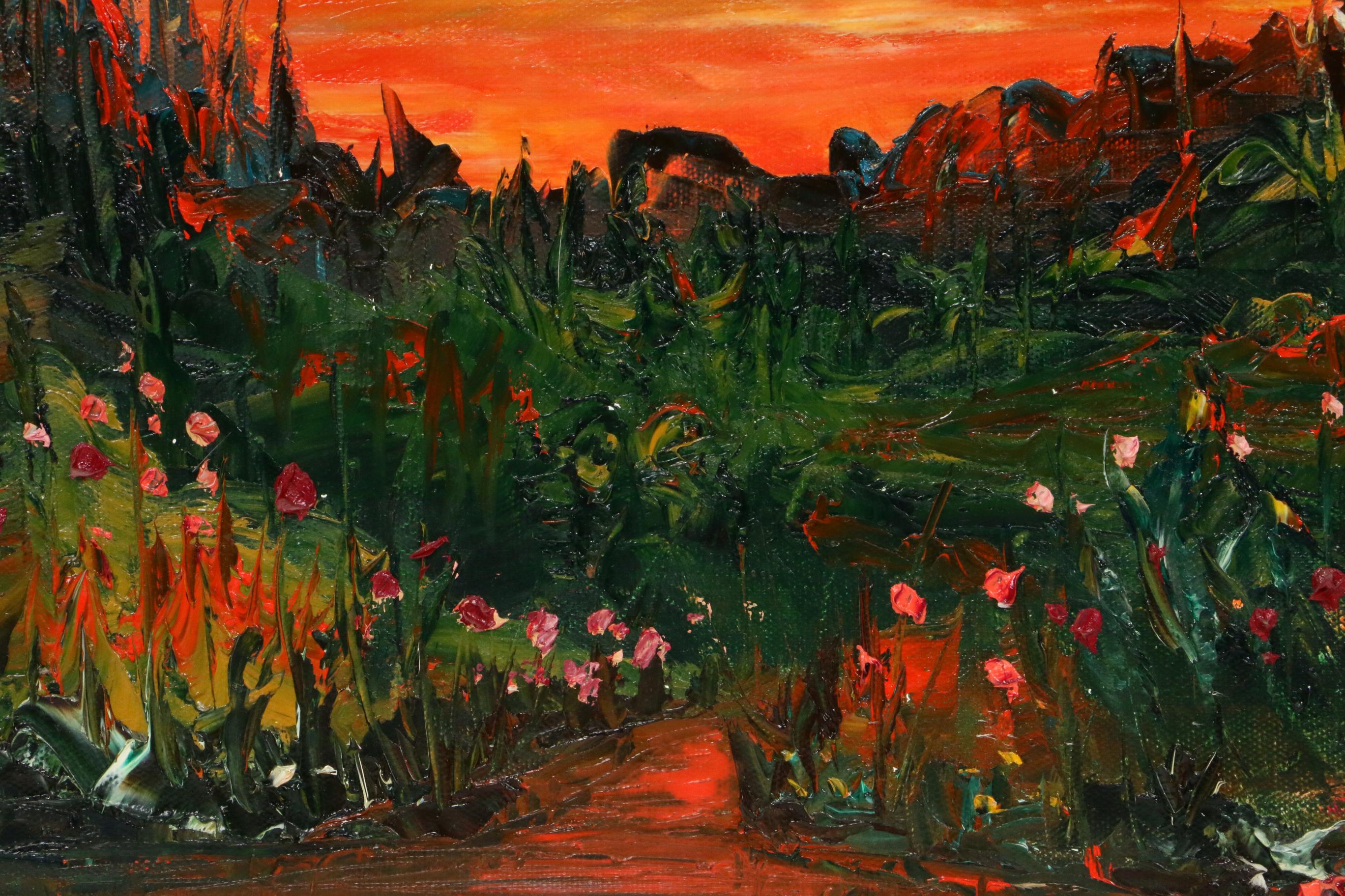 Farshad Lanjani Marsh Landscape Oil Painting, 2017