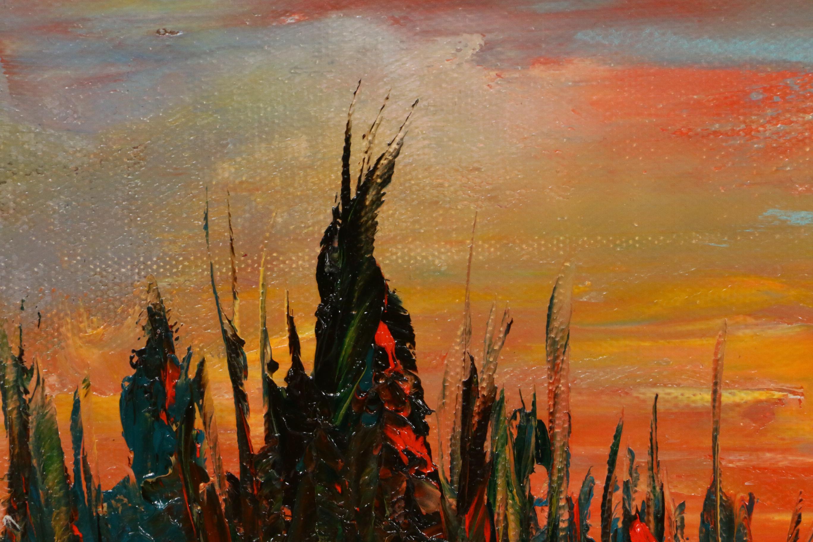 Farshad Lanjani Marsh Landscape Oil Painting, 2017