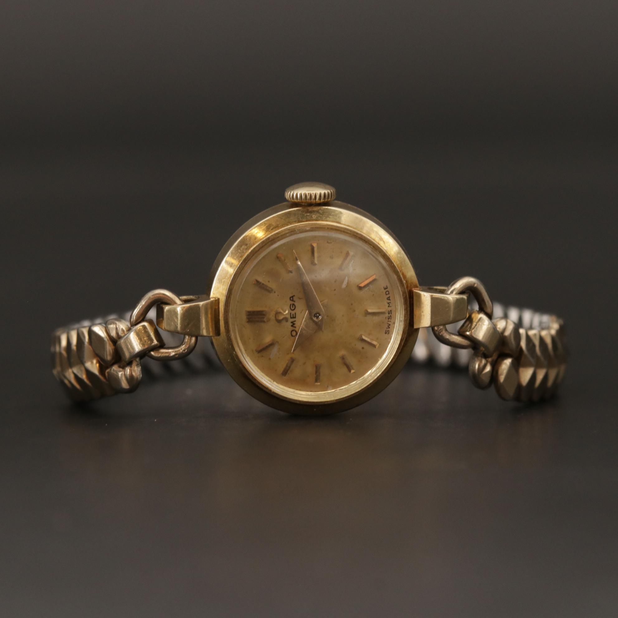 Vintage Omega 14K Yellow Gold Trésor Stem Wind  Watch, Circa 1952