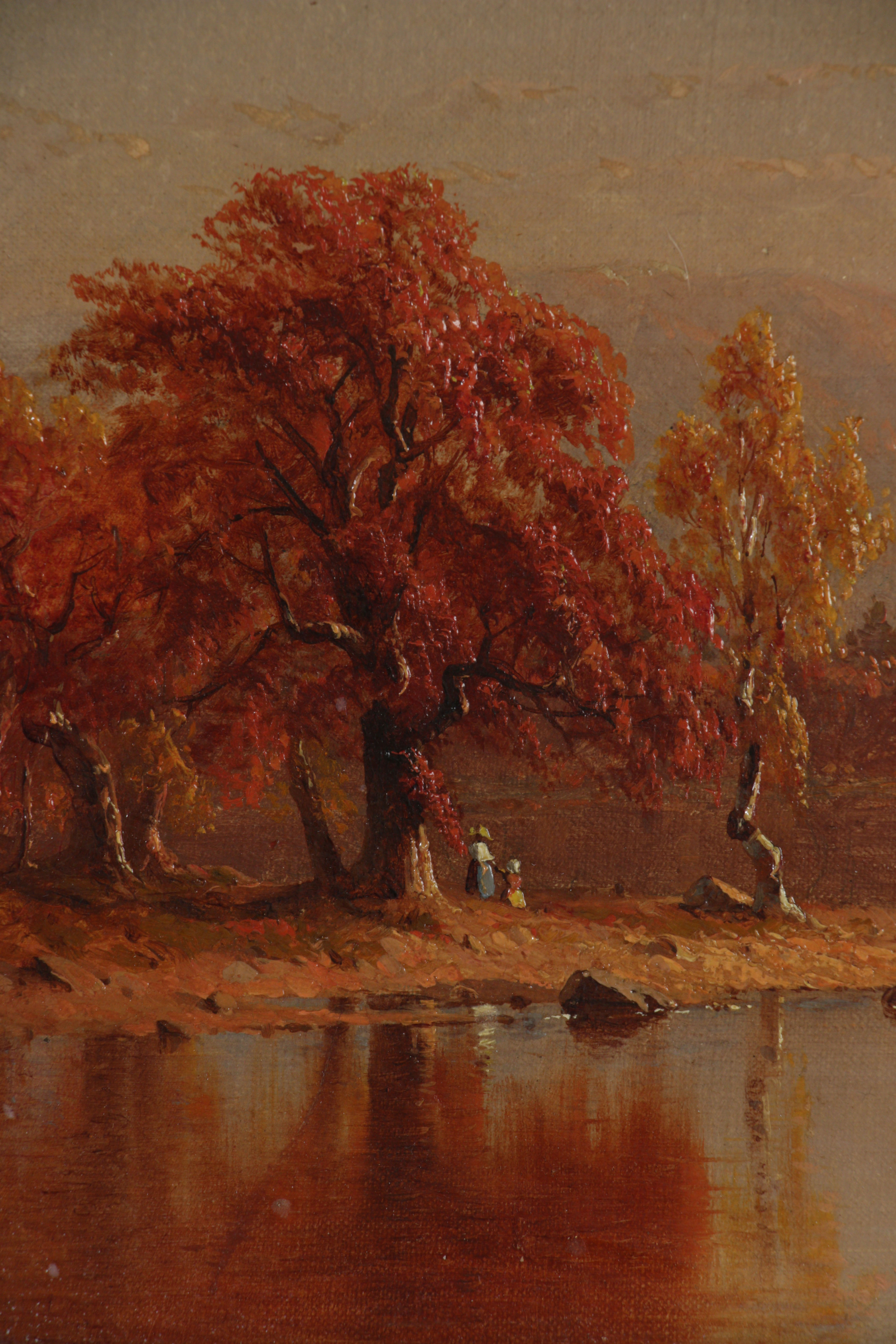 Sanford Gifford Luminist Oil Painting of Lake Sunapee, 1860