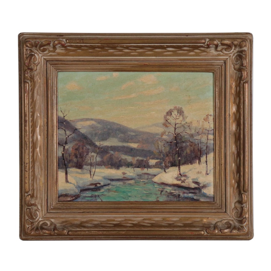 Landscape Oil Painting of Winter Scene