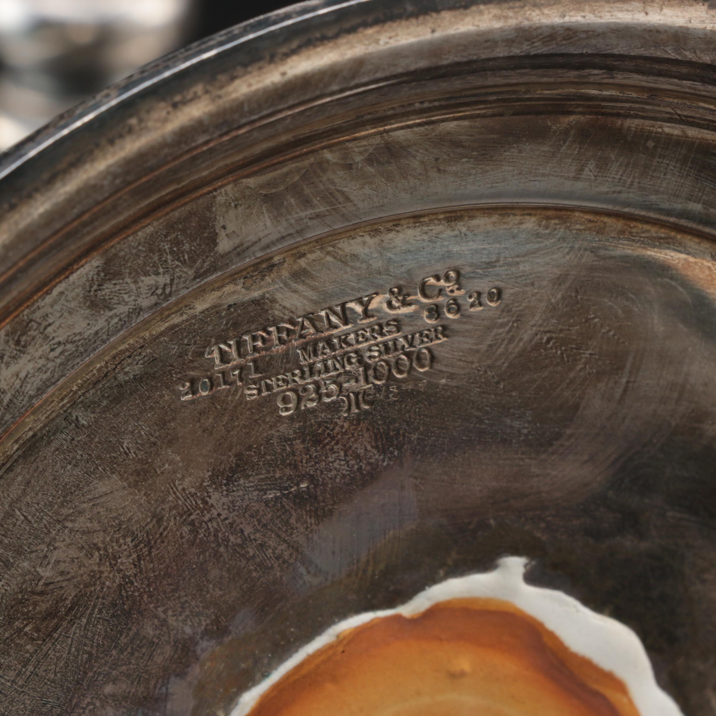 Tiffany & Co. Sterling Silver Converted Heraldic Candlestick Lamps