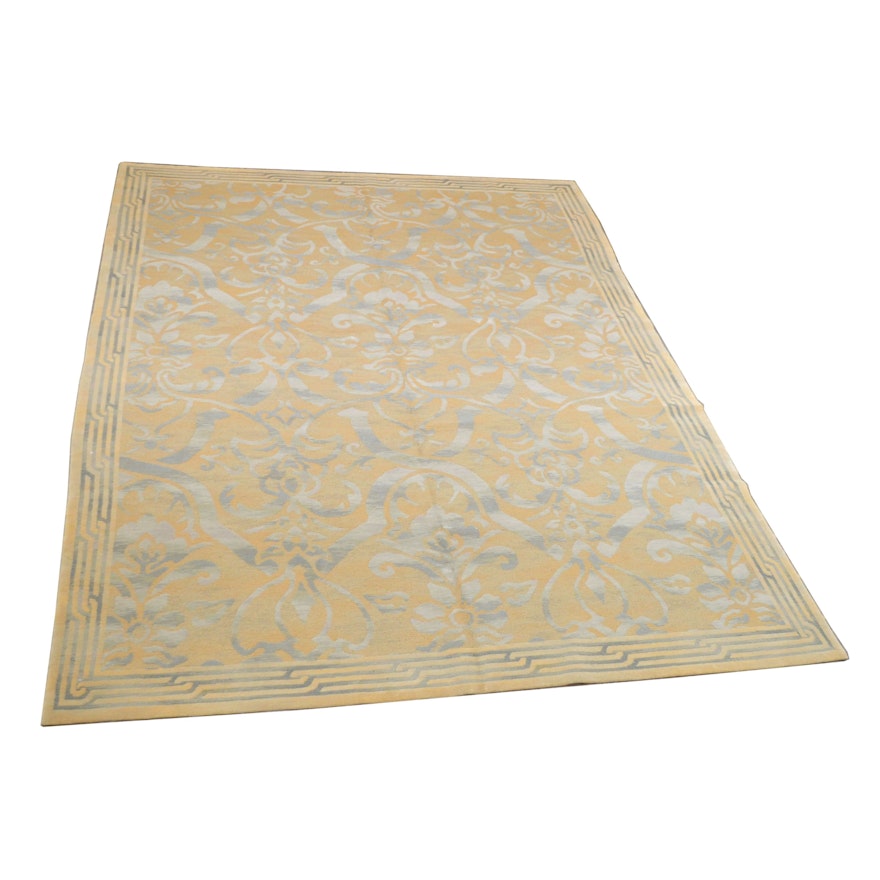 9' x 12' Hand-Knotted Chinese Wool Savonile Rug from The Rug Gallery