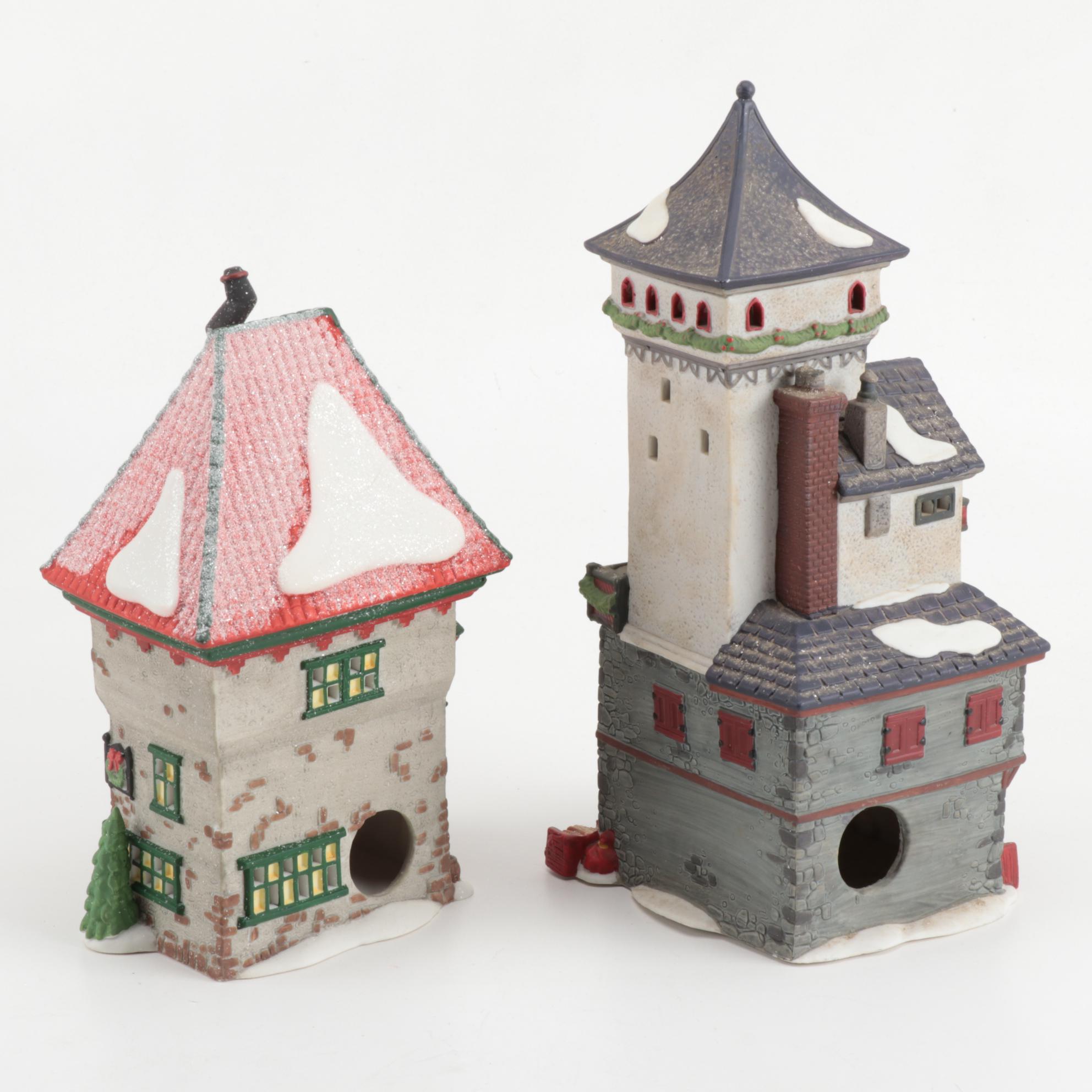 Department 56 "North Pole" Series Buildings with Landscape Accessories