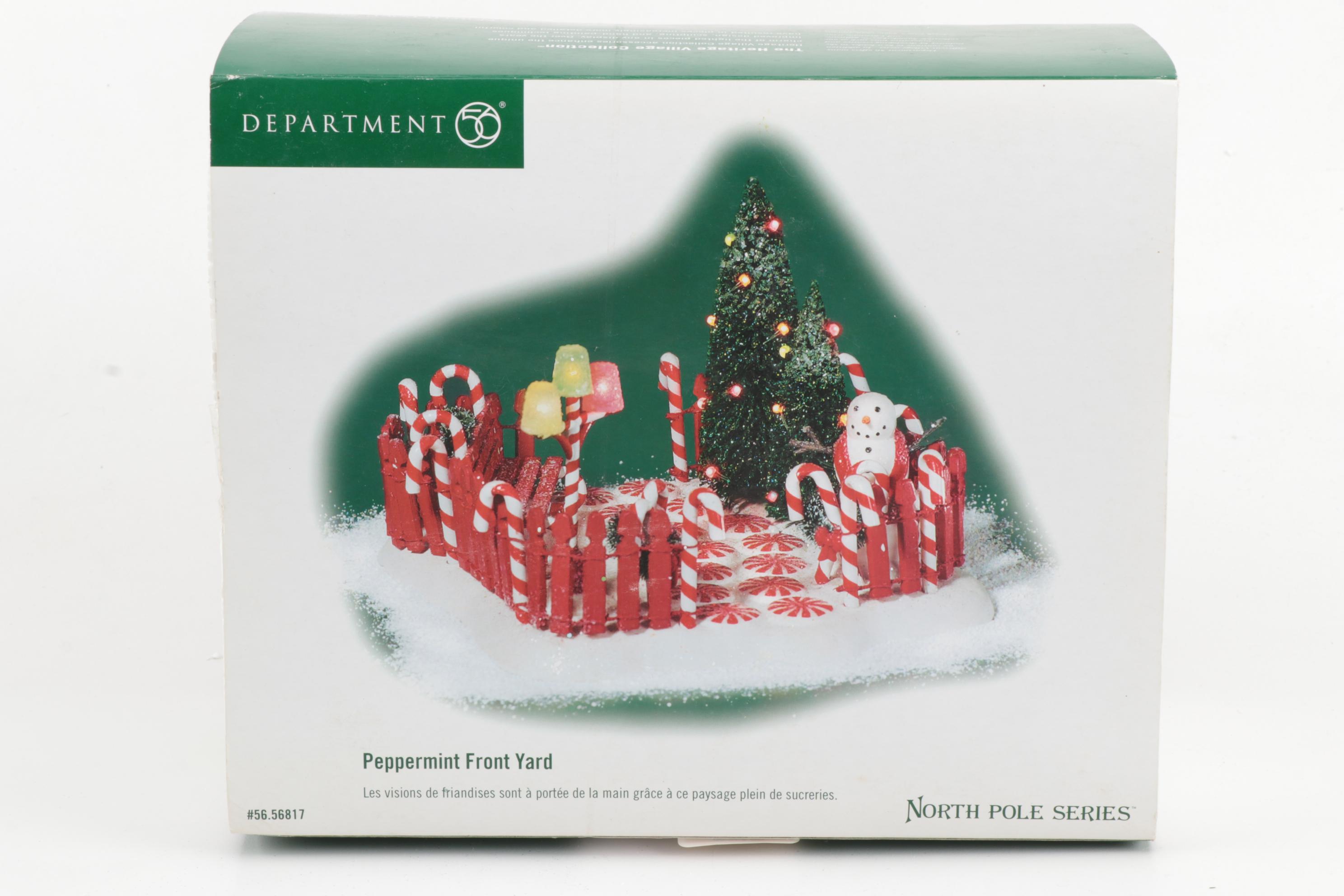 Department 56 "North Pole" Series Buildings with Landscape Accessories