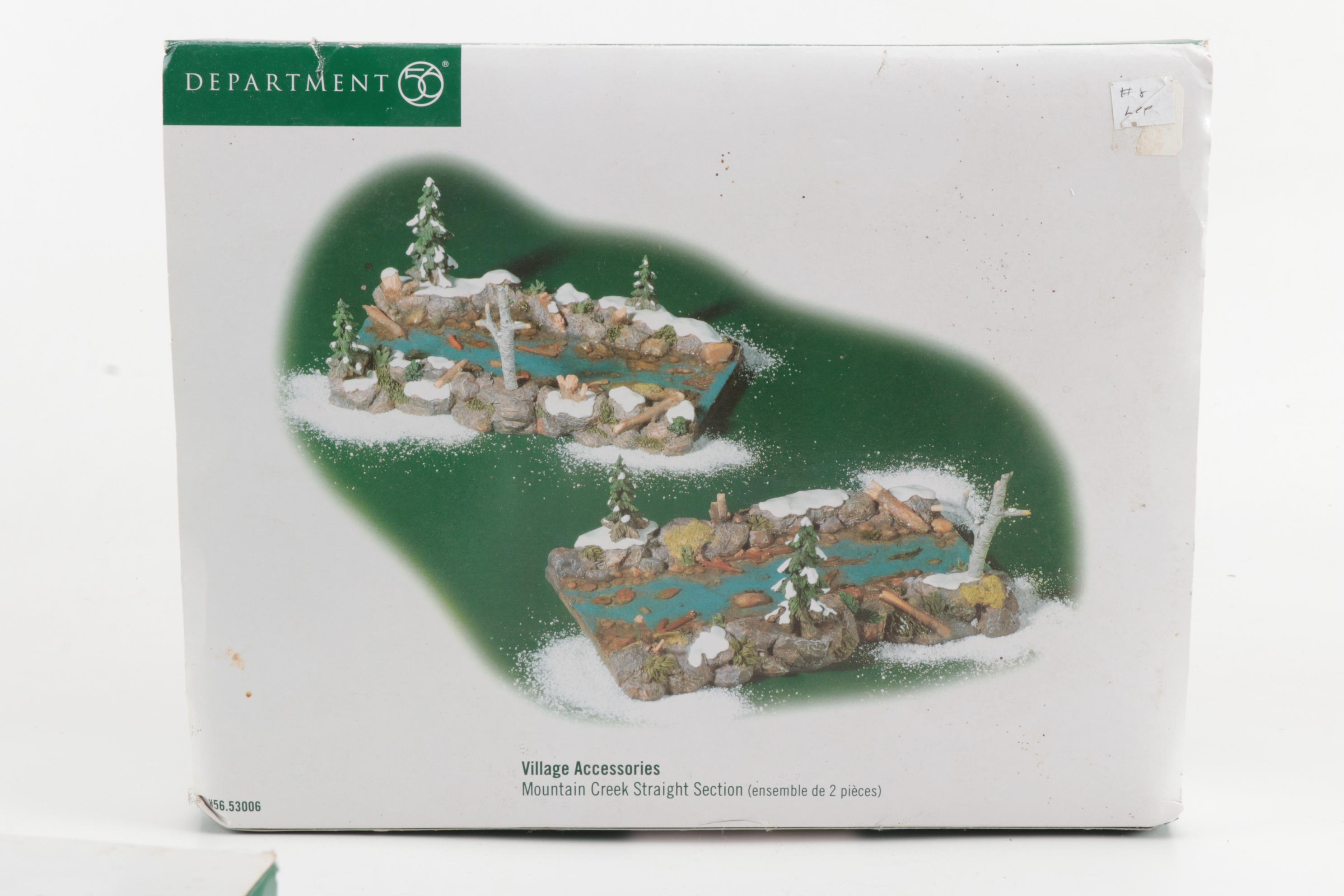 Department 56 "North Pole" Series Buildings with Landscape Accessories