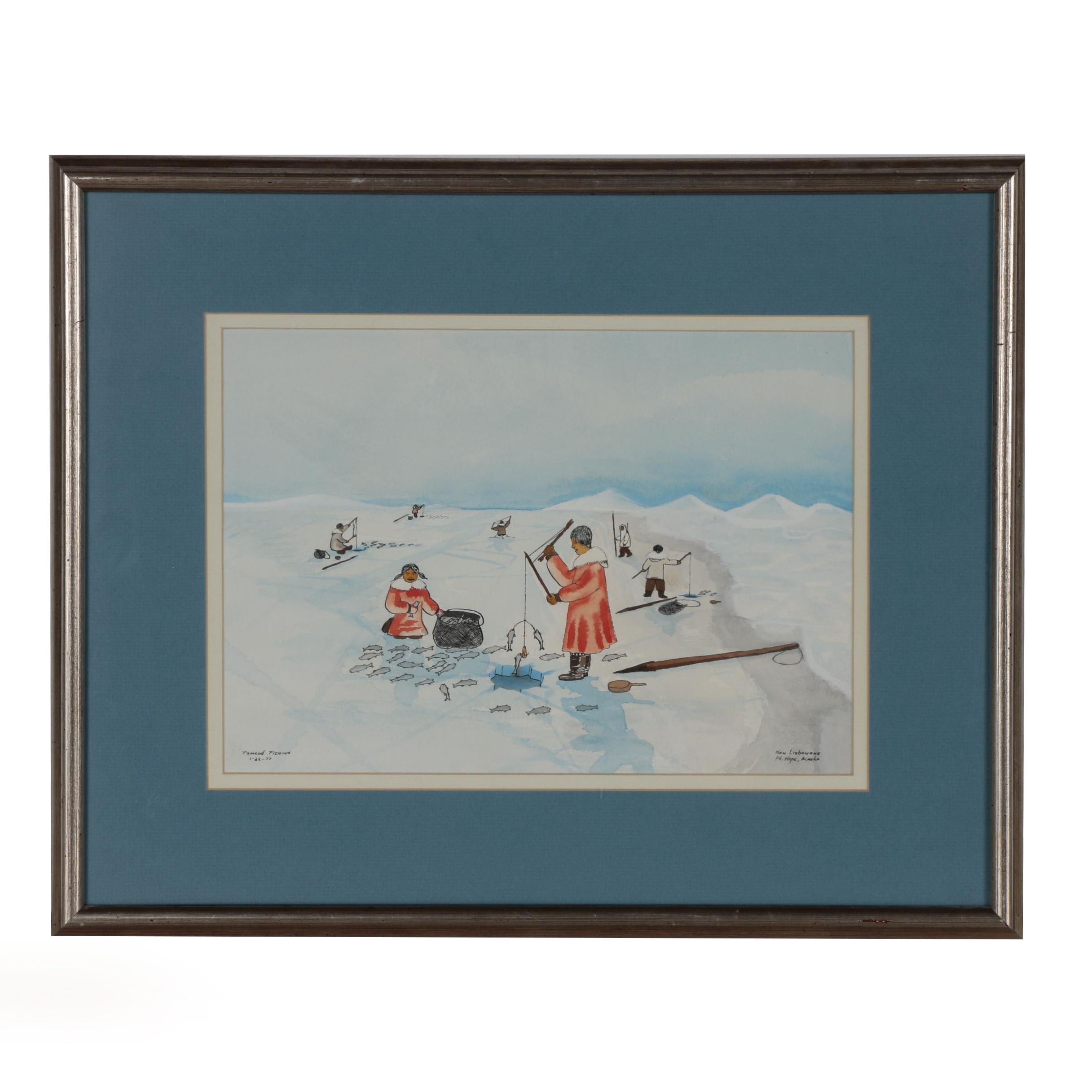 Ken Lisbourne Watercolor Painting "Tomeod Fishing"
