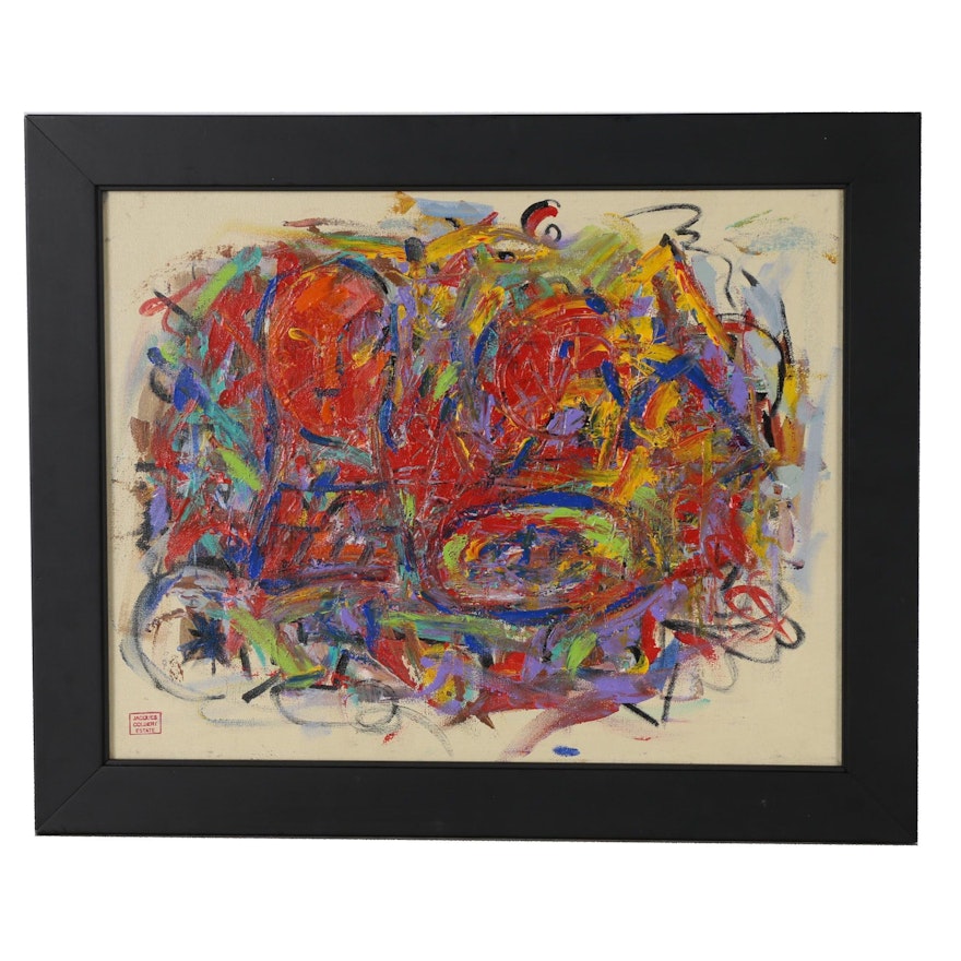 Jacques Colbert Abstract Expressionist Oil Painting