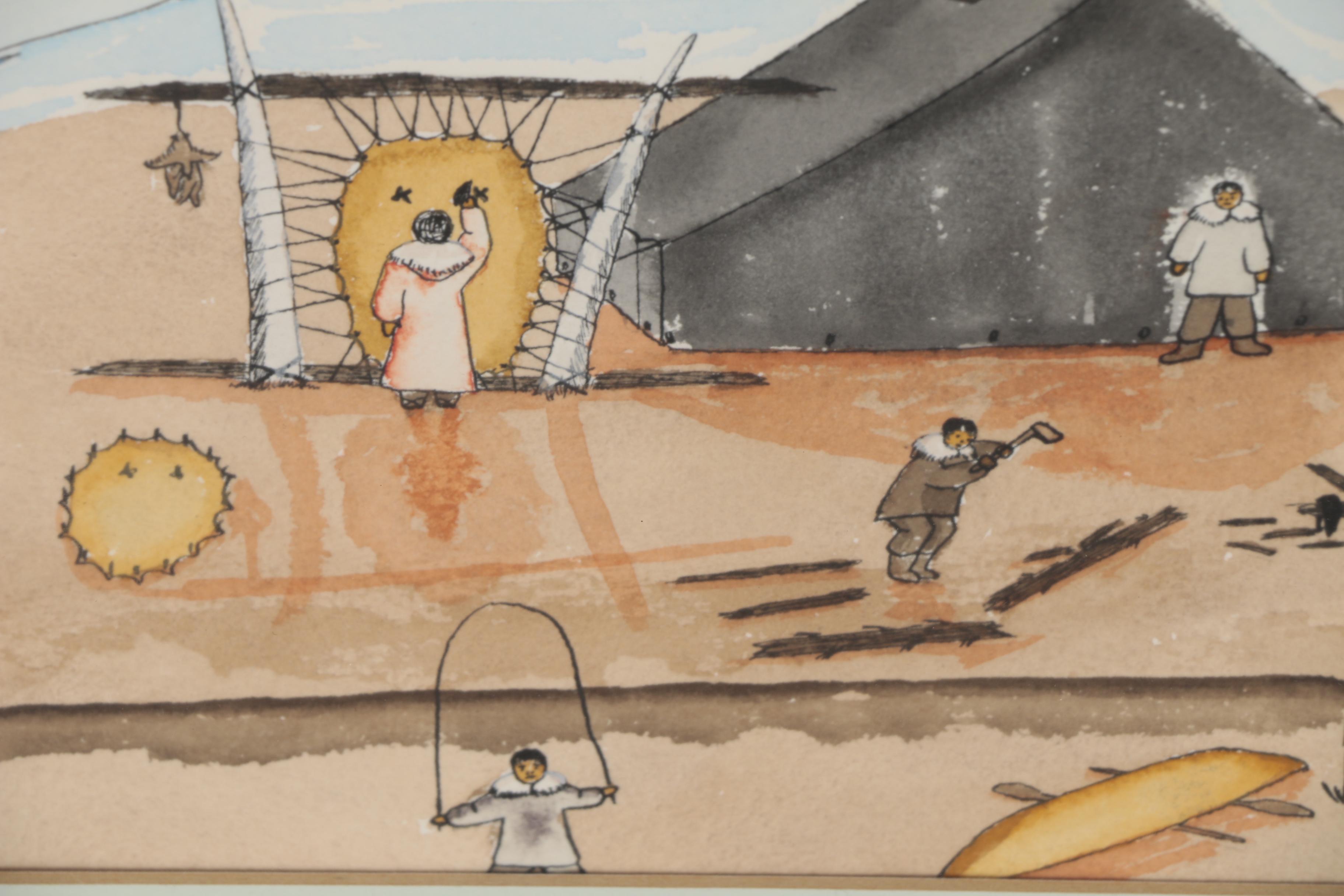 Ken Lisbourne Alaskan Genre Watercolor Painting