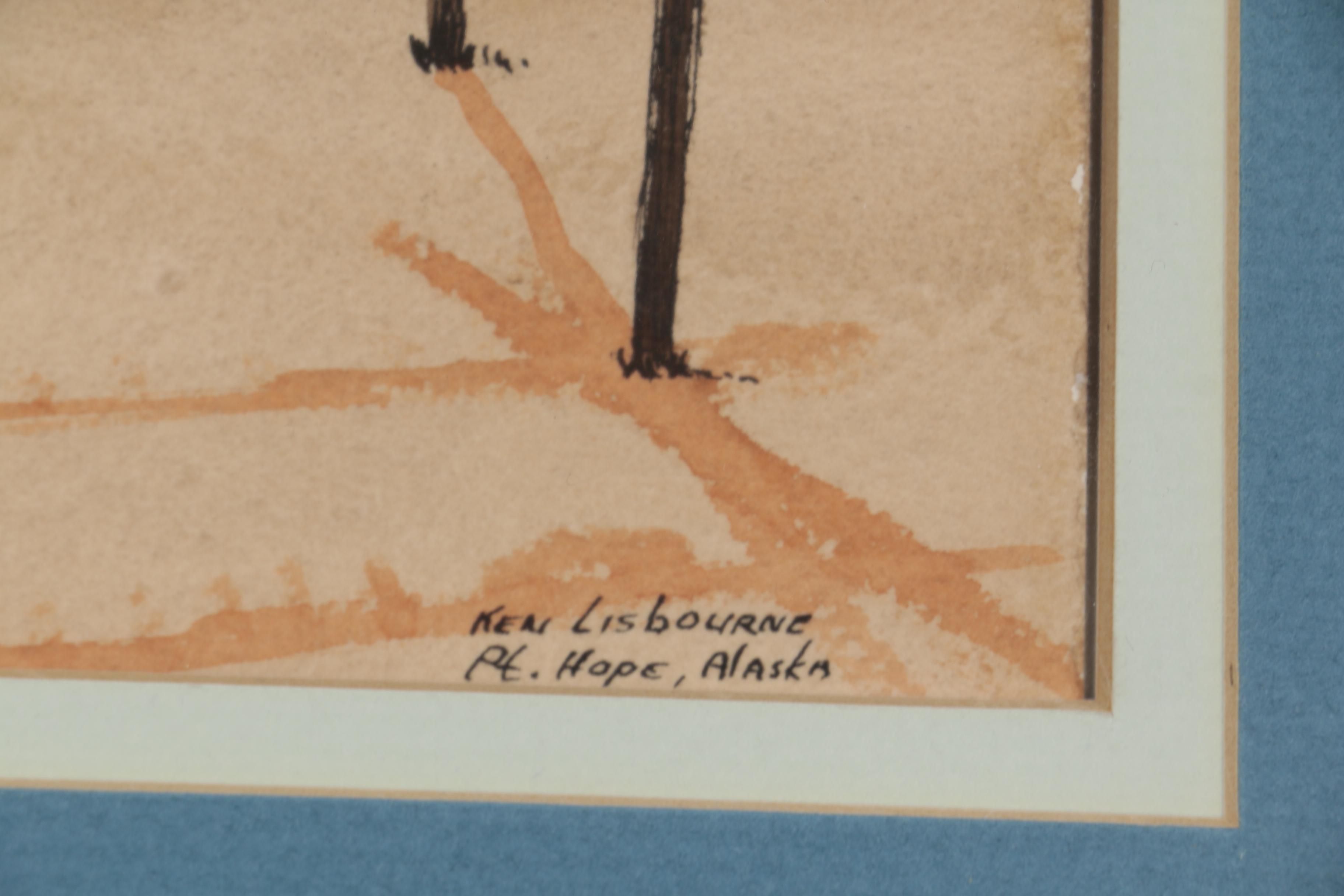 Ken Lisbourne Alaskan Genre Watercolor Painting