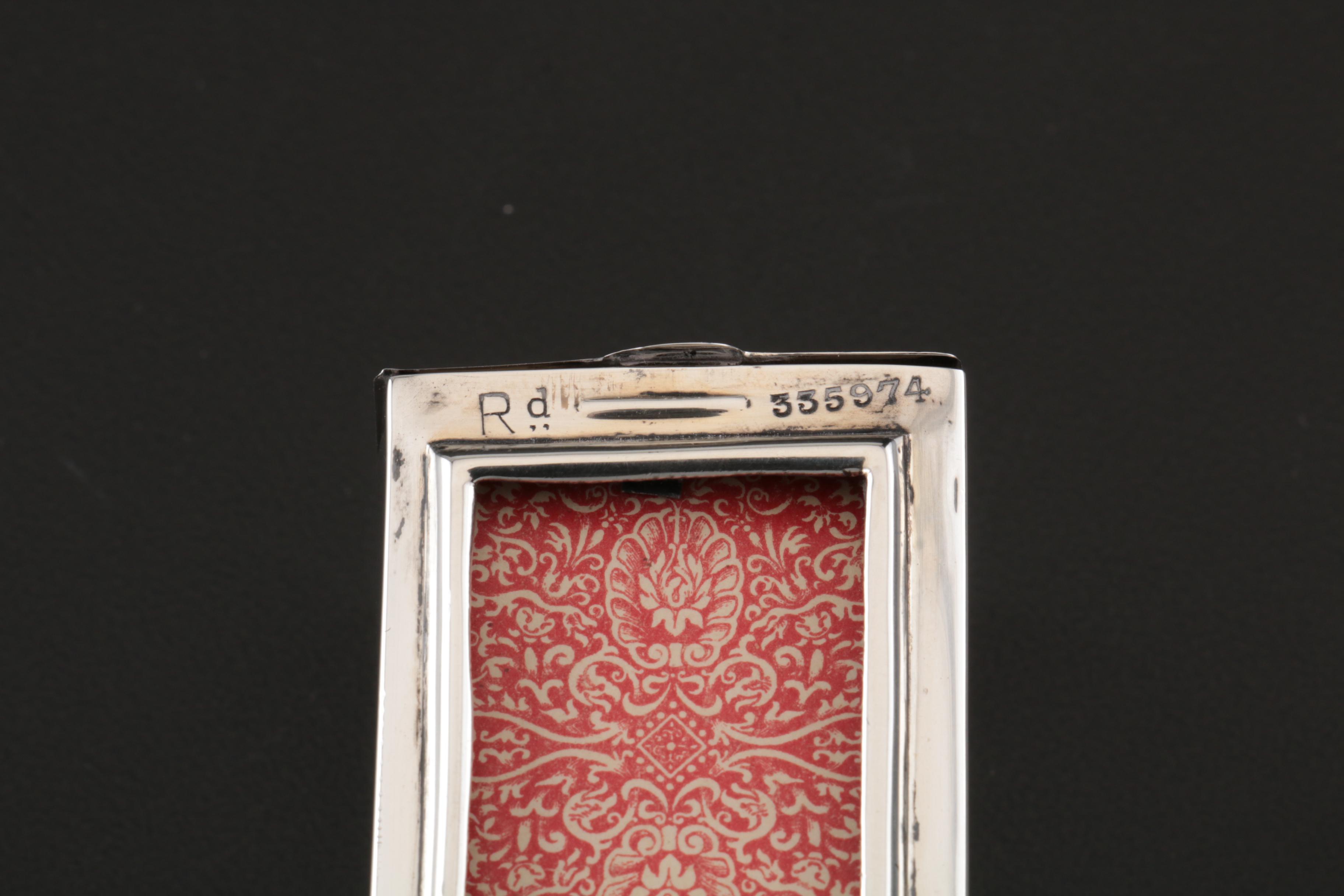 Samuel Jacob Sterling Silver Cased Letterpress Playing Cards, 1900
