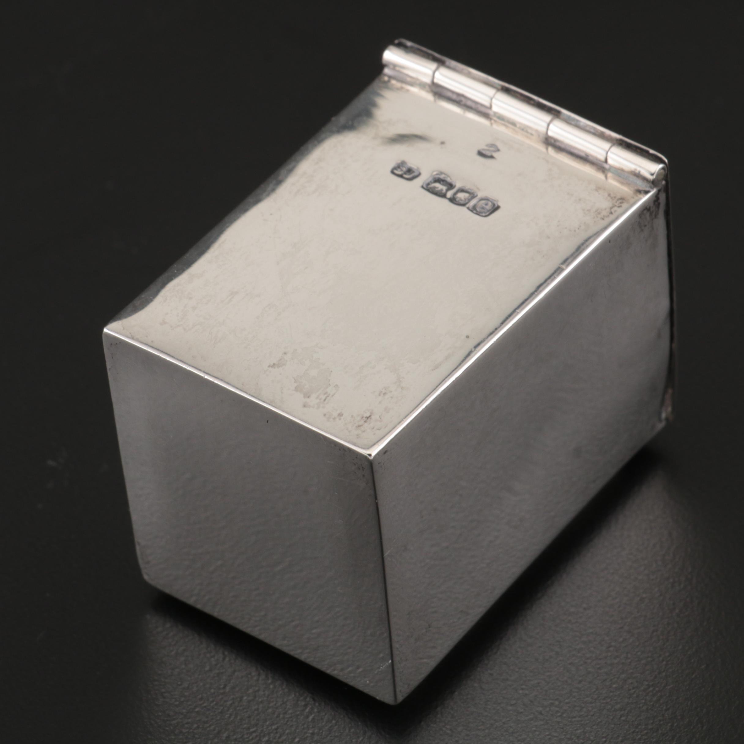 Samuel Jacob Sterling Silver Cased Letterpress Playing Cards, 1900