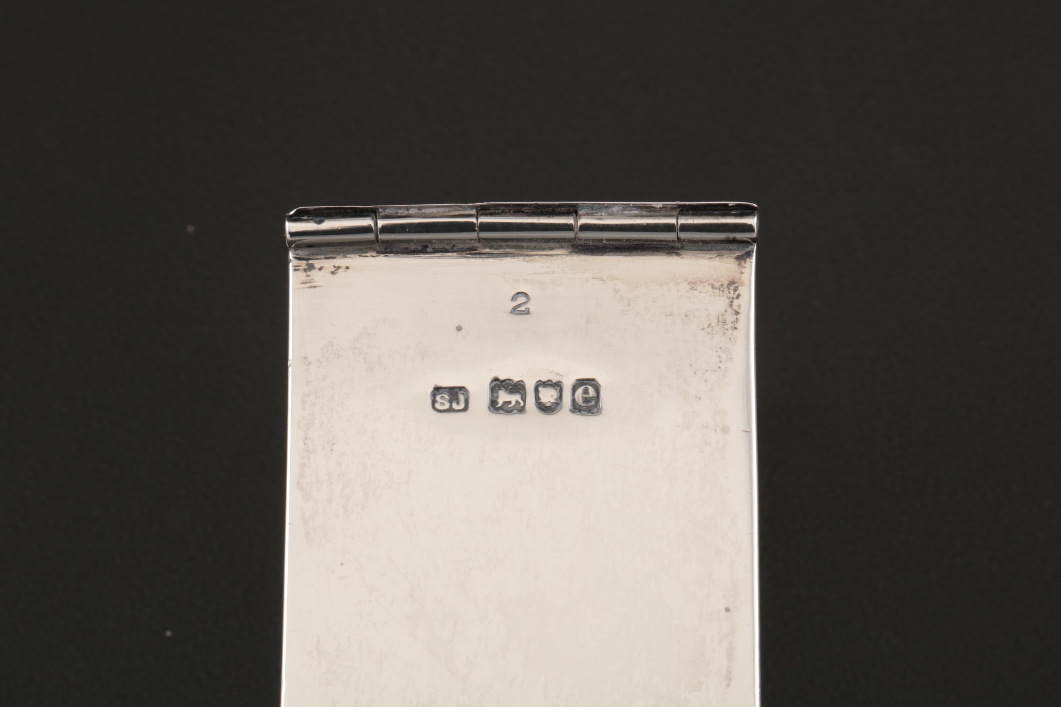 Samuel Jacob Sterling Silver Cased Letterpress Playing Cards, 1900