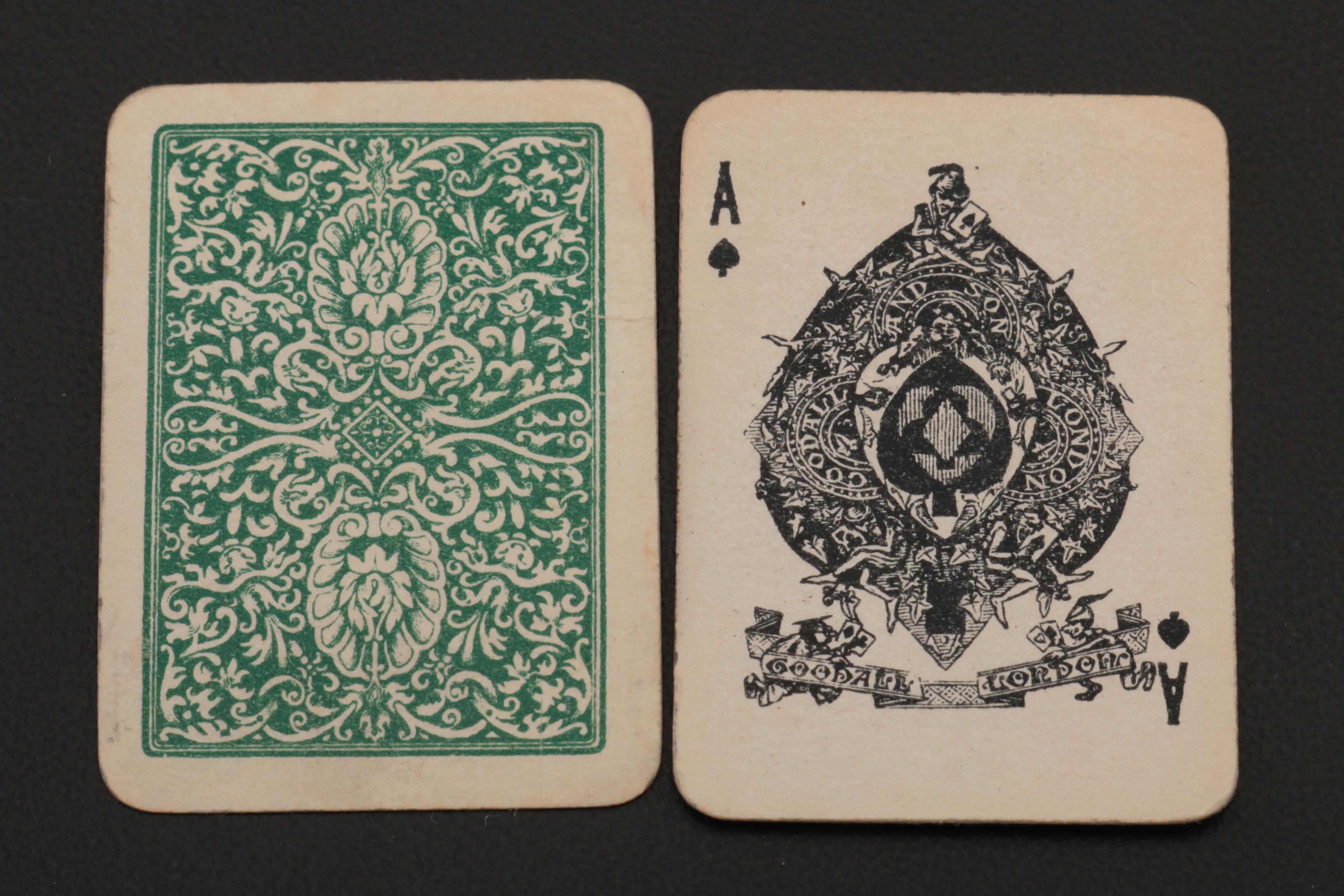 Samuel Jacob Sterling Silver Cased Letterpress Playing Cards, 1900