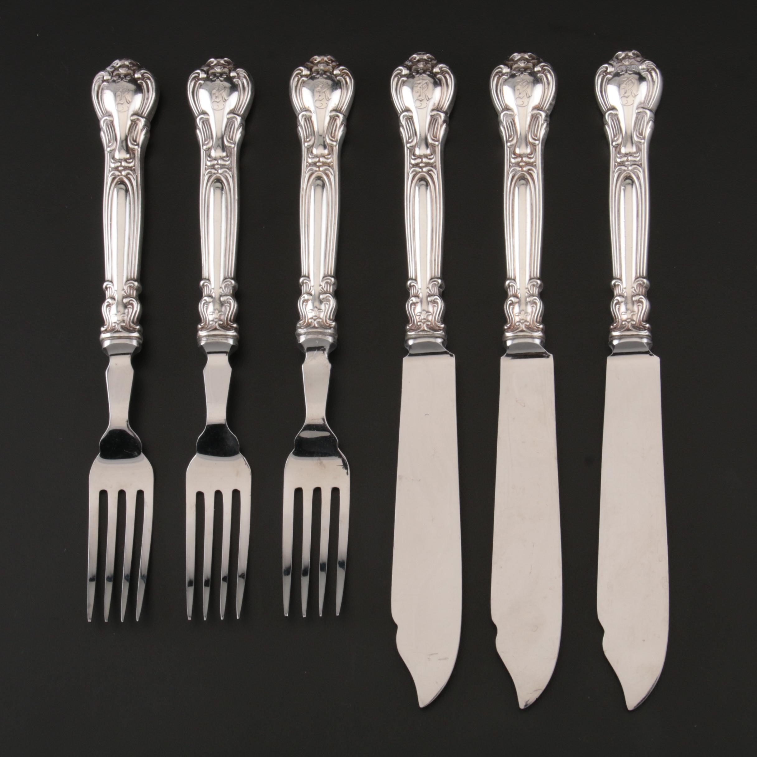 Henry Birks & Sons "Chantilly" Sterling Silver Fish Set