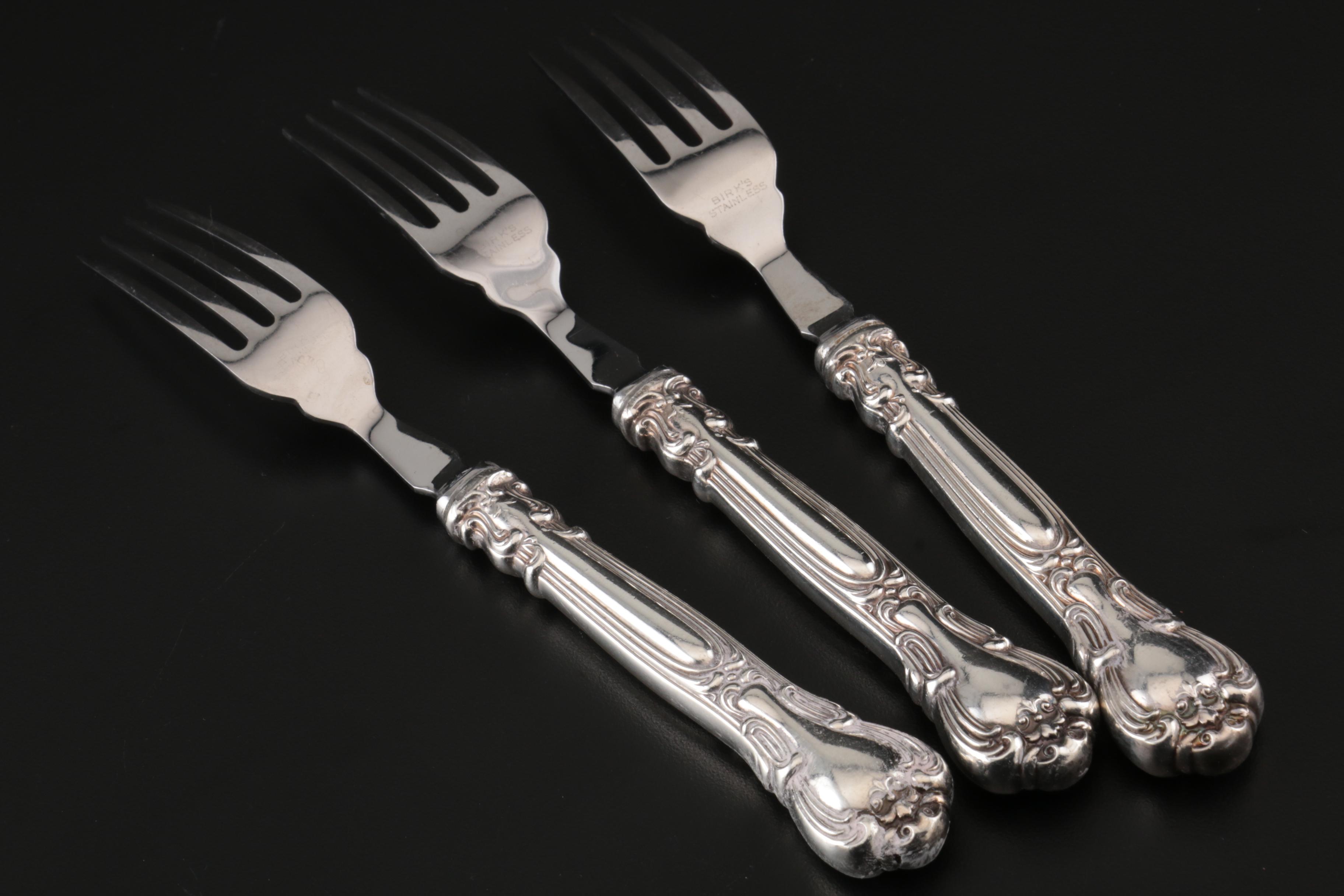 Henry Birks & Sons "Chantilly" Sterling Silver Fish Set