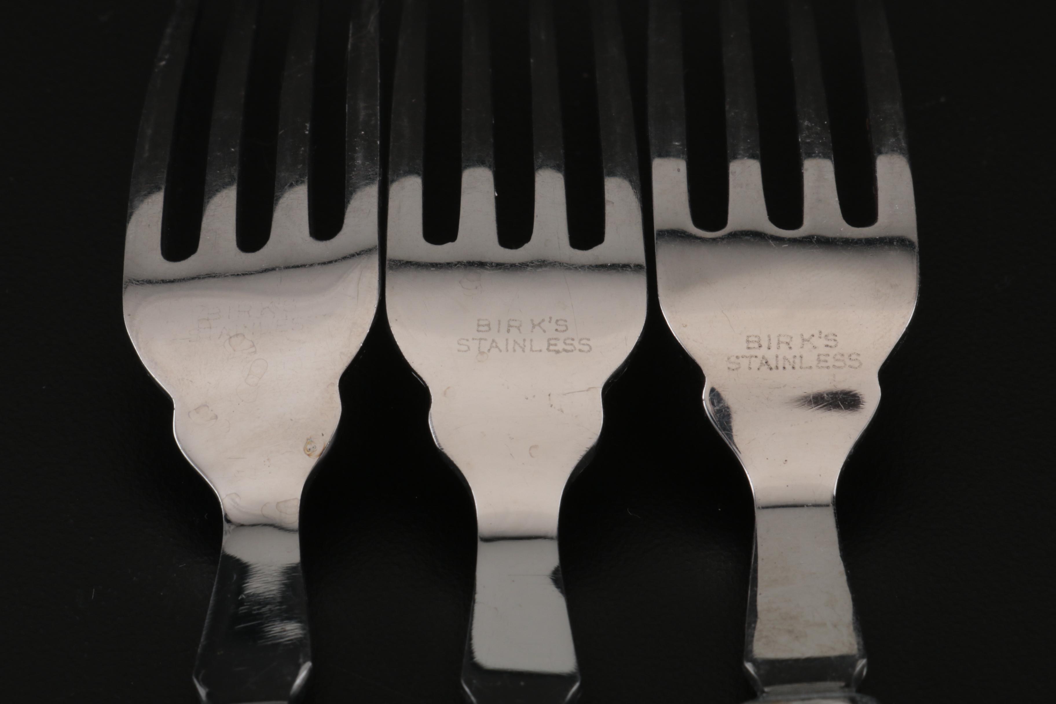 Henry Birks & Sons "Chantilly" Sterling Silver Fish Set