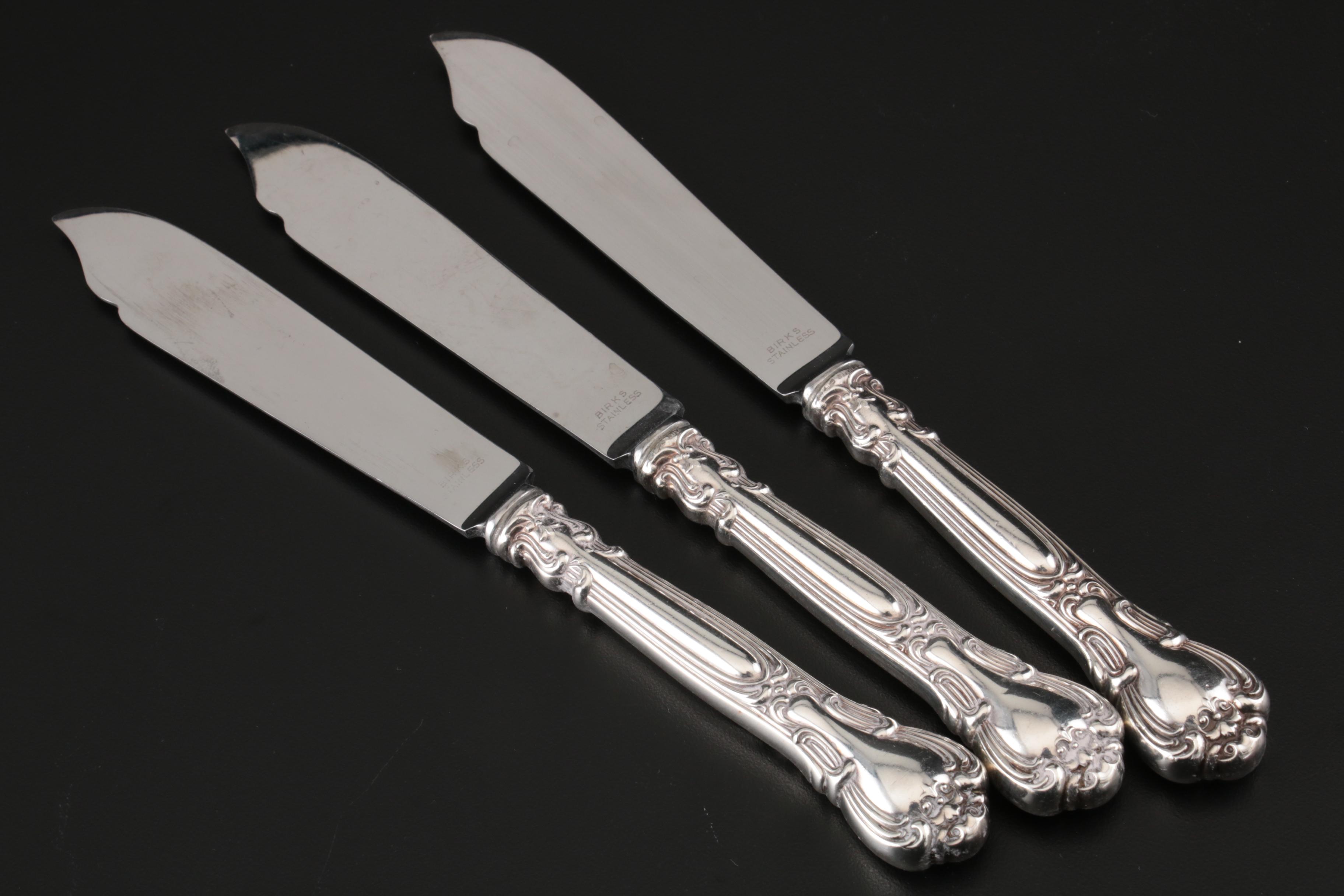 Henry Birks & Sons "Chantilly" Sterling Silver Fish Set