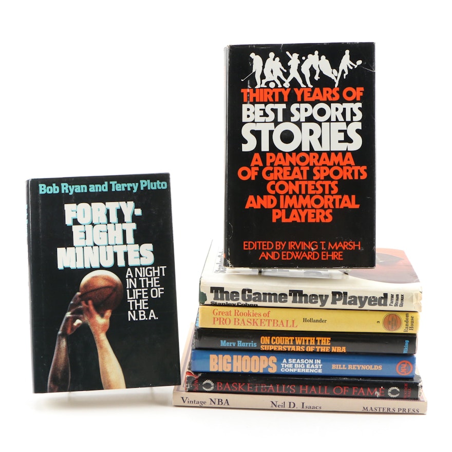 NBA and NCAA Basketball Books including First Editions