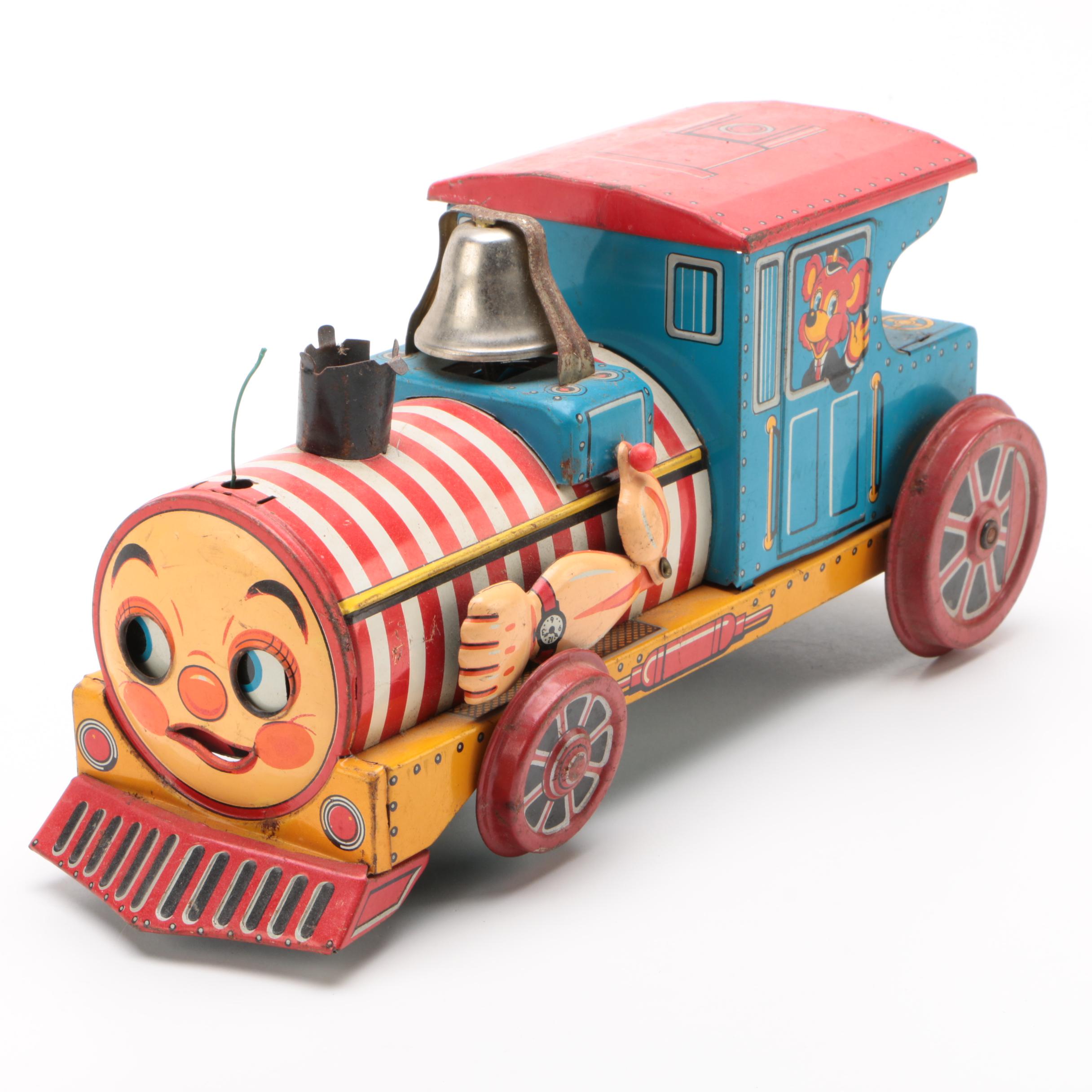 NGS Japanese Battery Operated Tin Lithograph Toy Train, circa 1950s