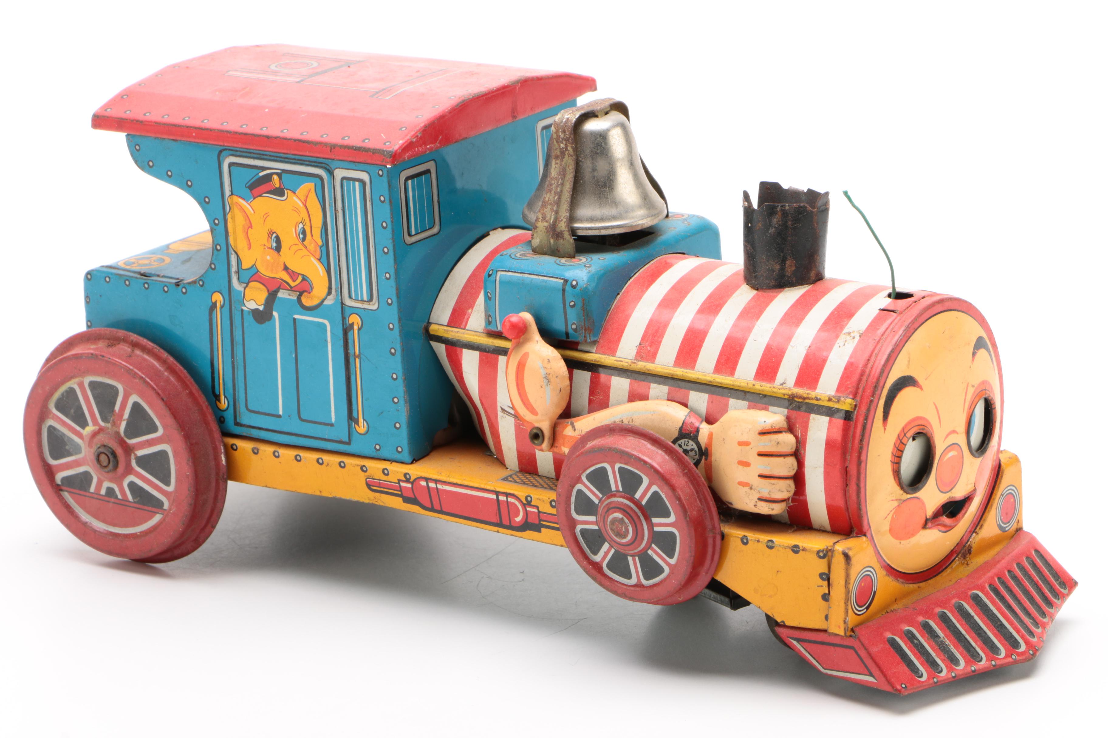 NGS Japanese Battery Operated Tin Lithograph Toy Train, circa 1950s