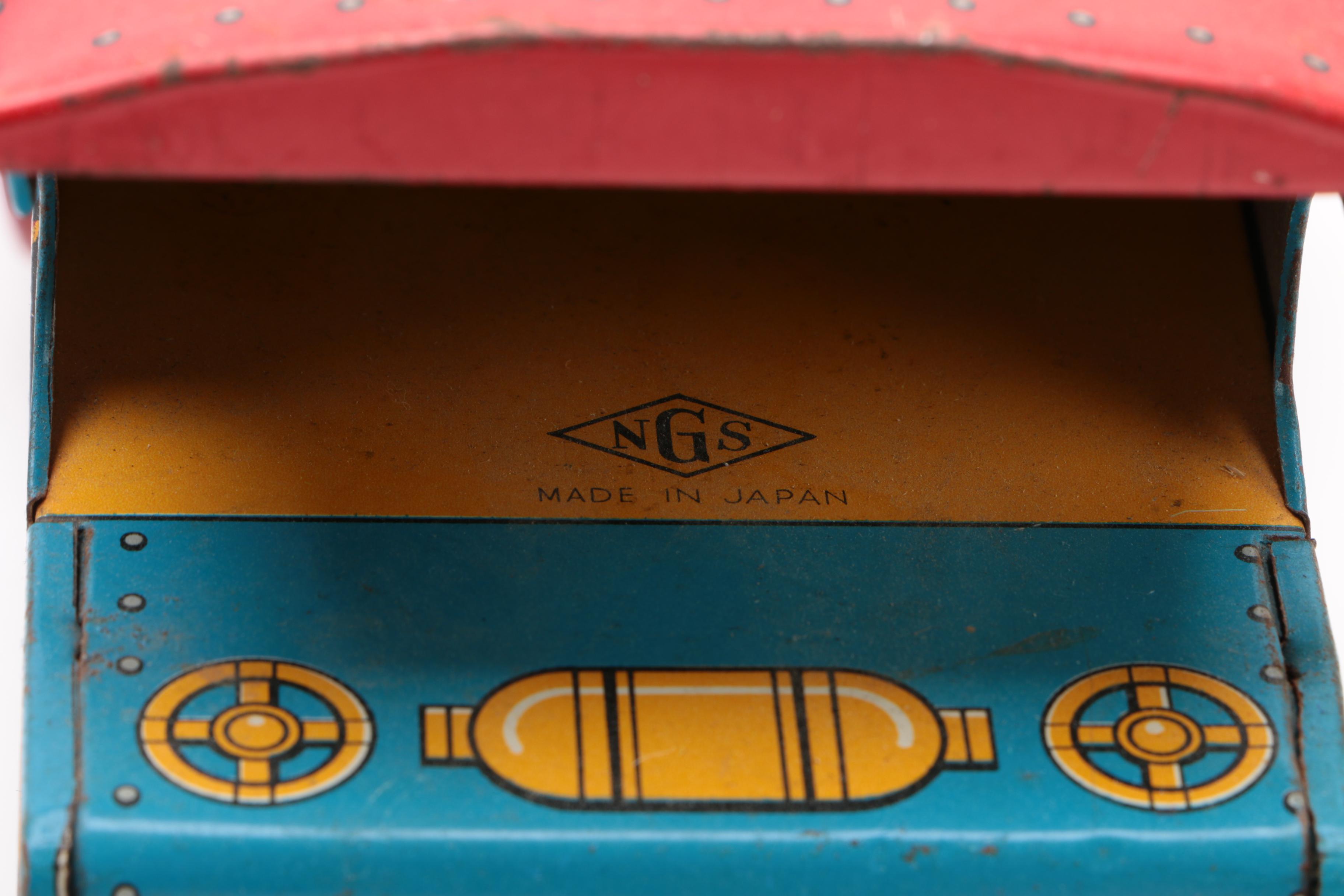 NGS Japanese Battery Operated Tin Lithograph Toy Train, circa 1950s