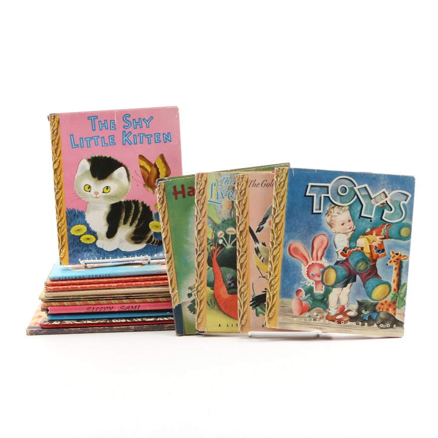 First Edition "Little Golden Books" with Original Dust Jackets and Other Books