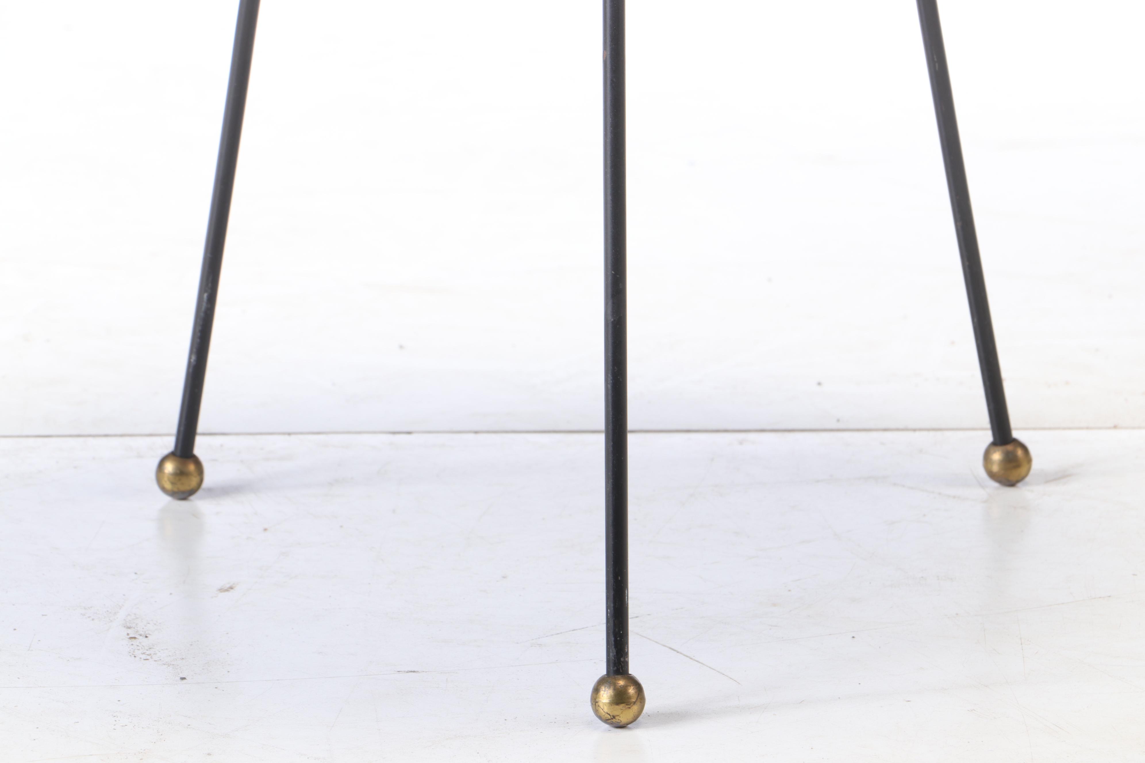 Mid Century Modern Metal Dish Shaped Side Table, Mid-20th Century