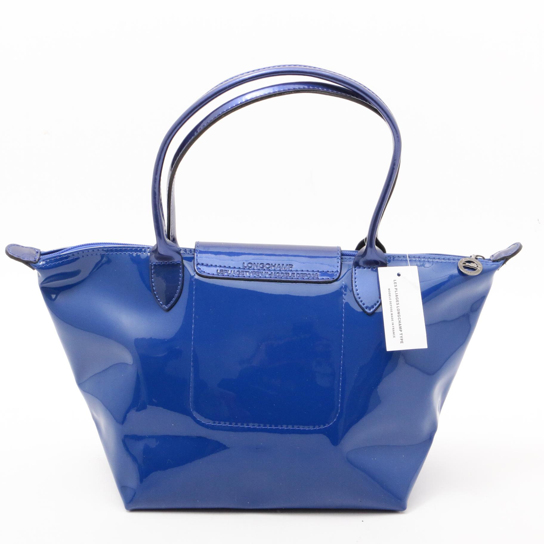 Longchamp Sapphire Blue Le Pliage Type 'M' Tote Bag