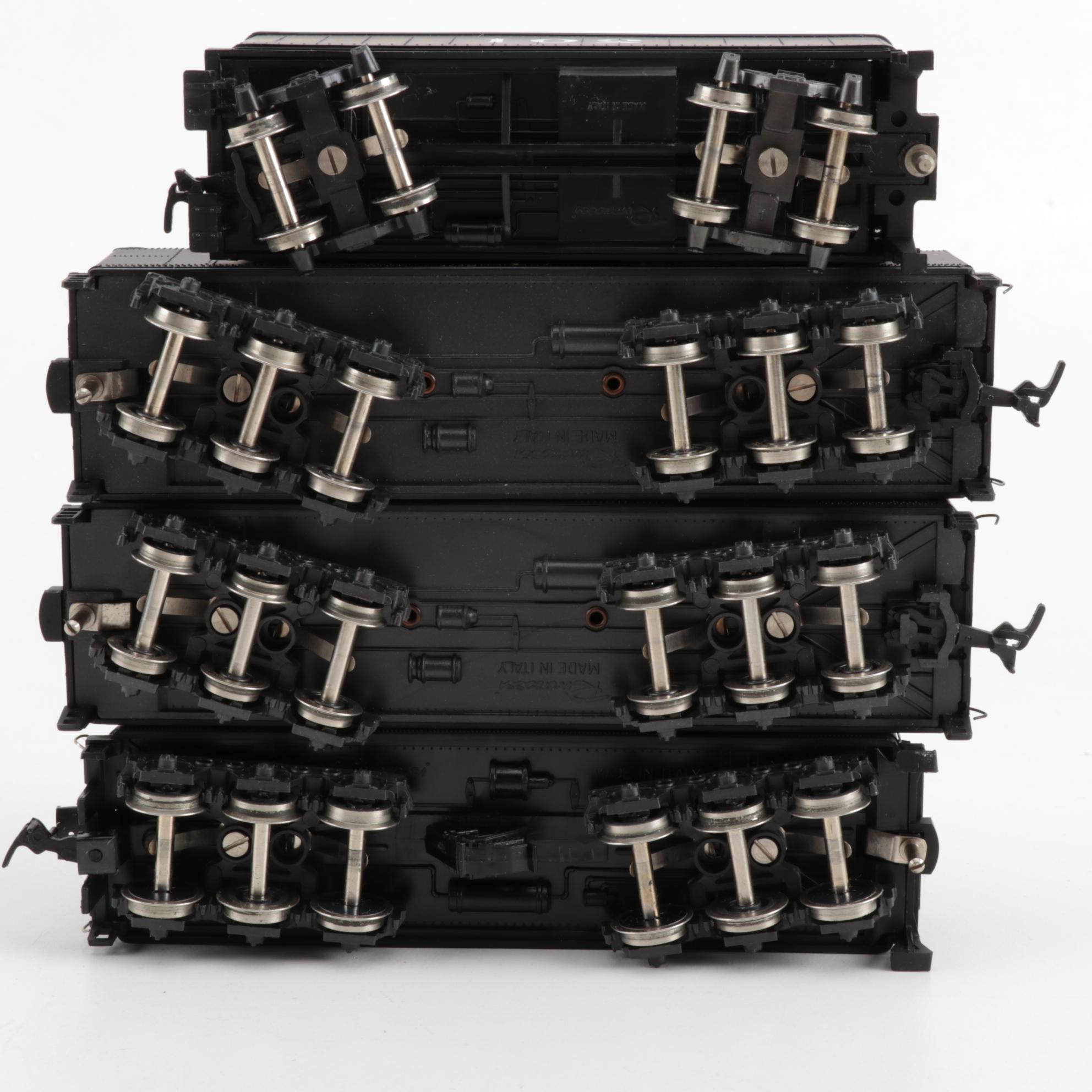 AHM HO Gauge Model Train Locomotives with Freight Cars, circa 1950s