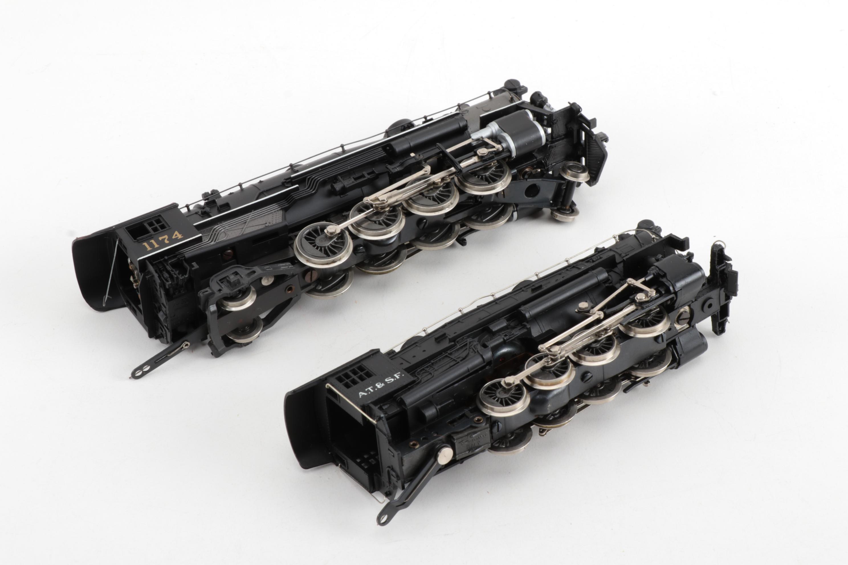 AHM HO Gauge Model Train Locomotives with Freight Cars, circa 1950s