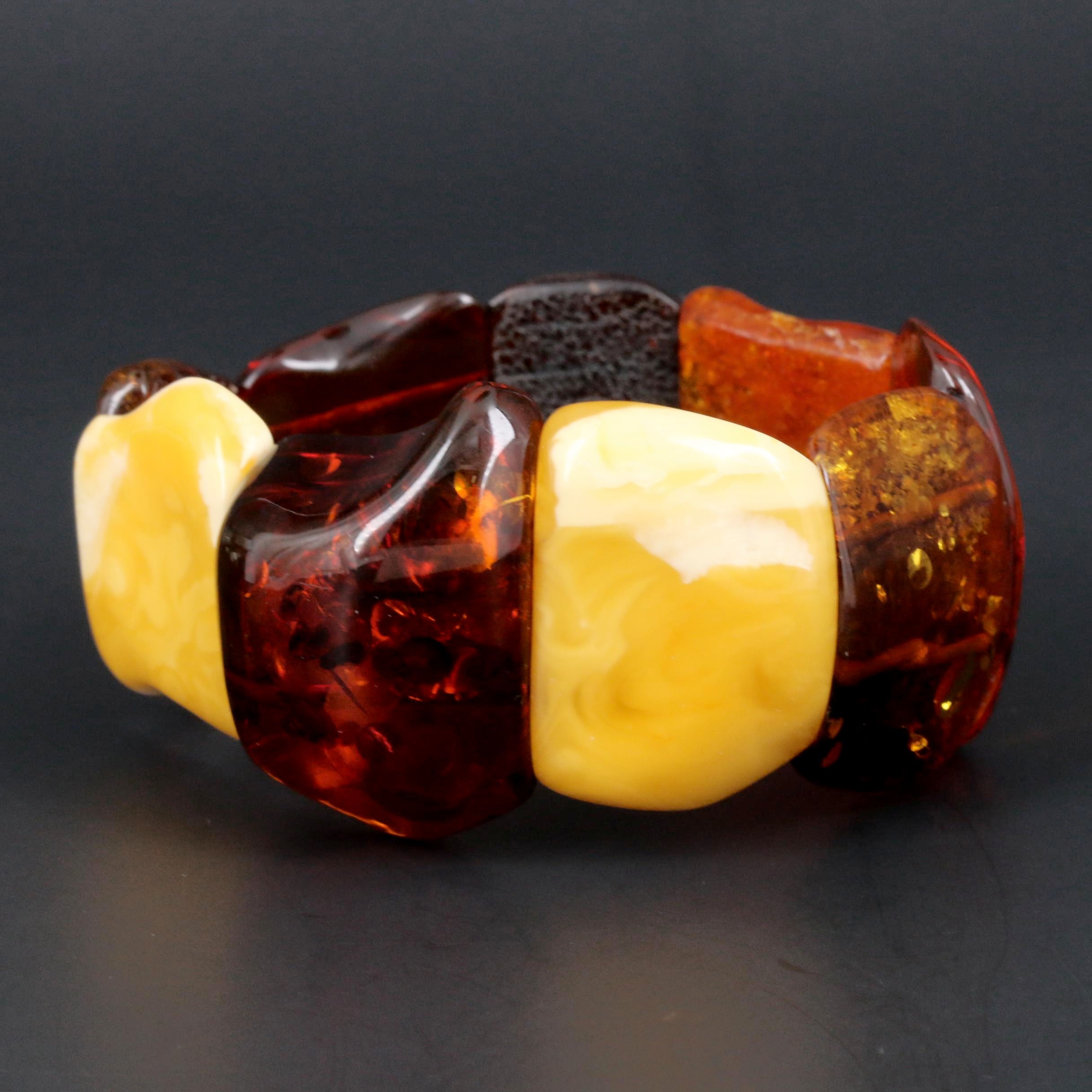 Mutton Fat Amber Expandable Bracelet