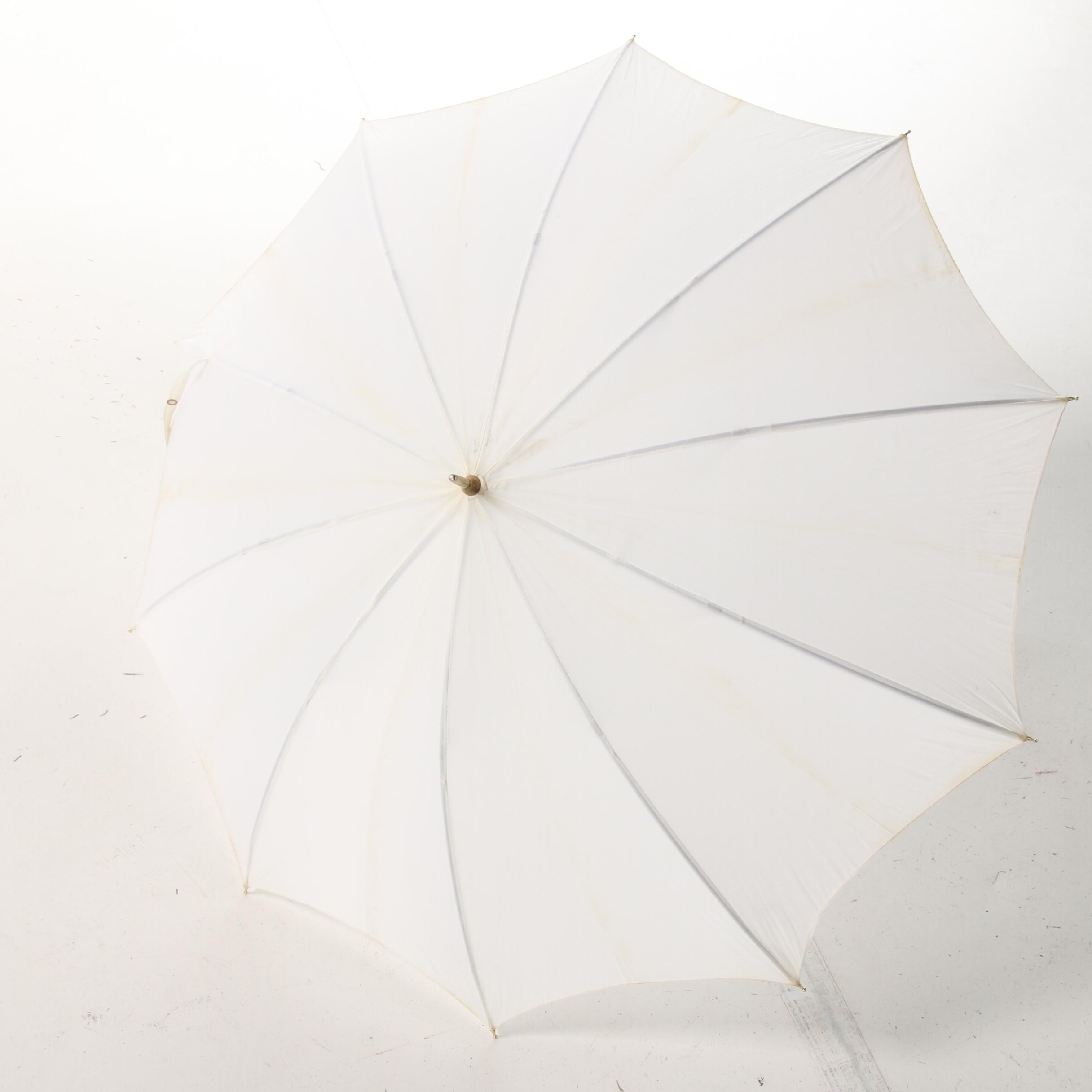 Austrian and Italian Made Cotton and Nylon Parasols, Vintage