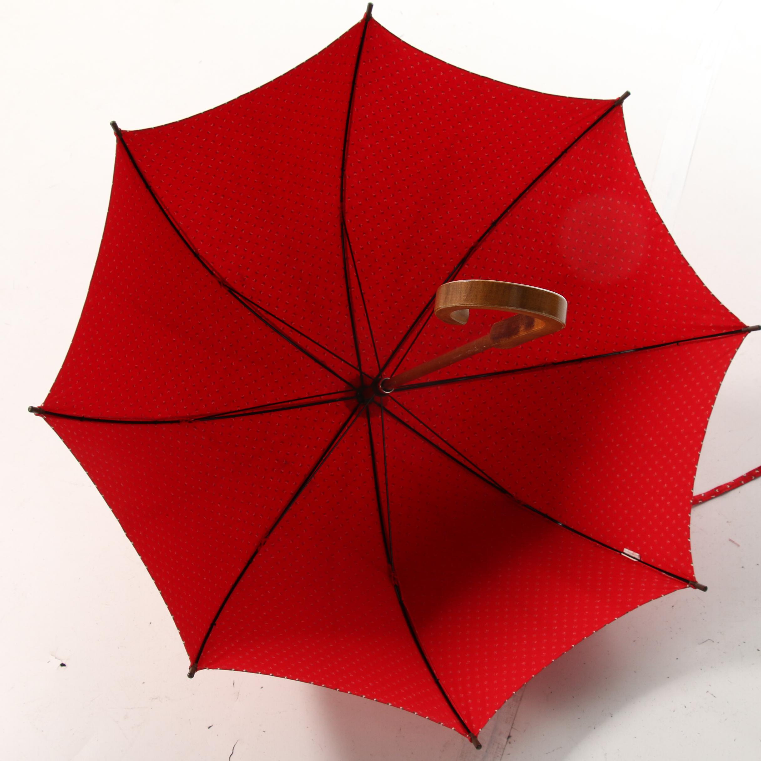 Austrian and Italian Made Cotton and Nylon Parasols, Vintage