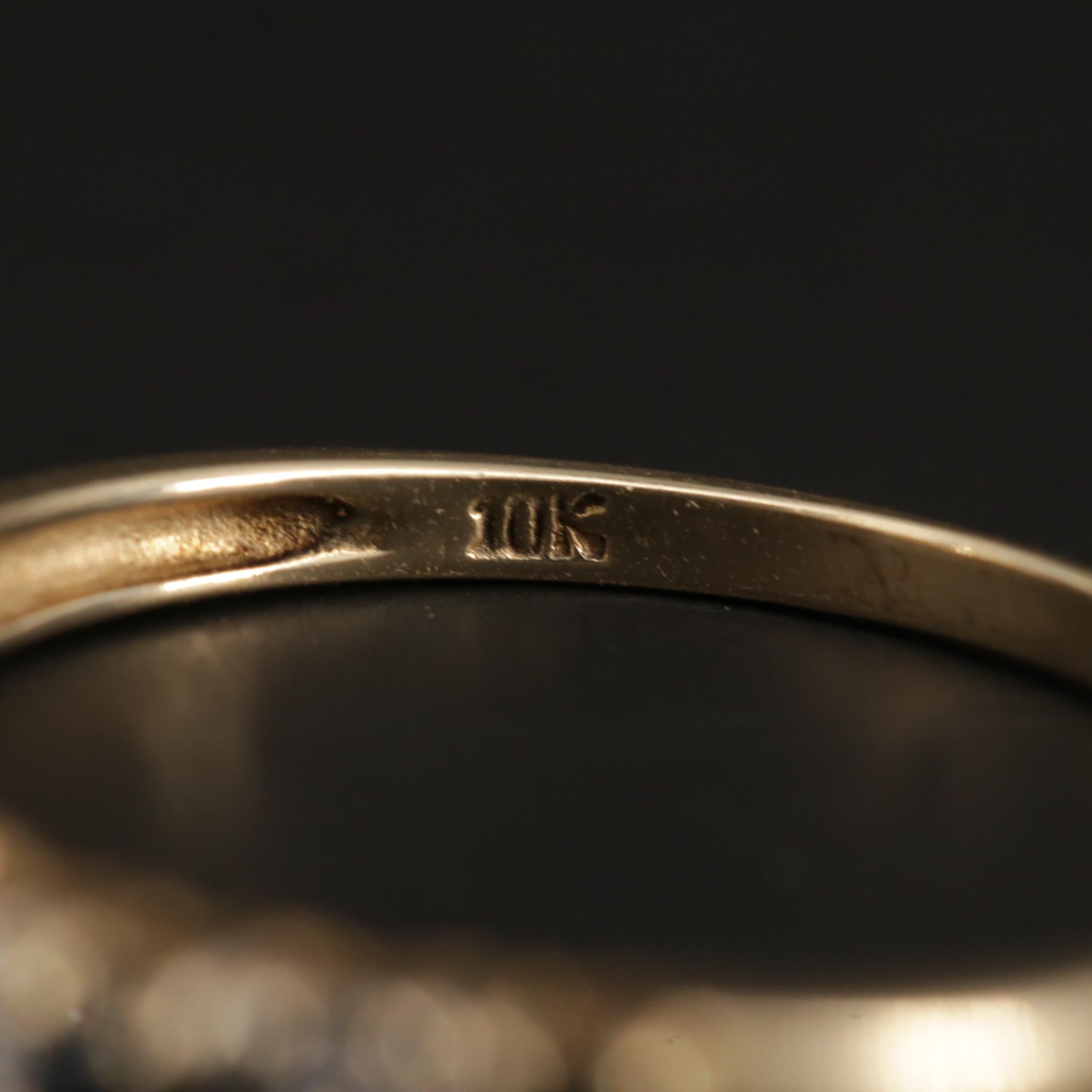 10K Band with Alternating Sapphires and Diamonds