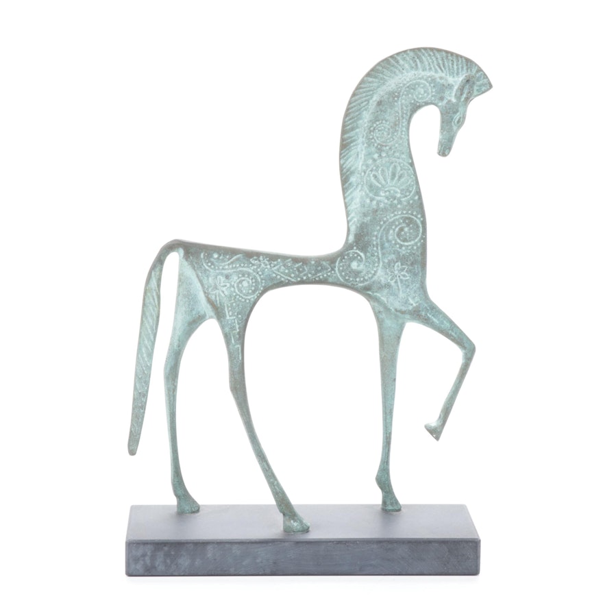 Etruscan Horse Statuette in the Style of Frederick Weinberg