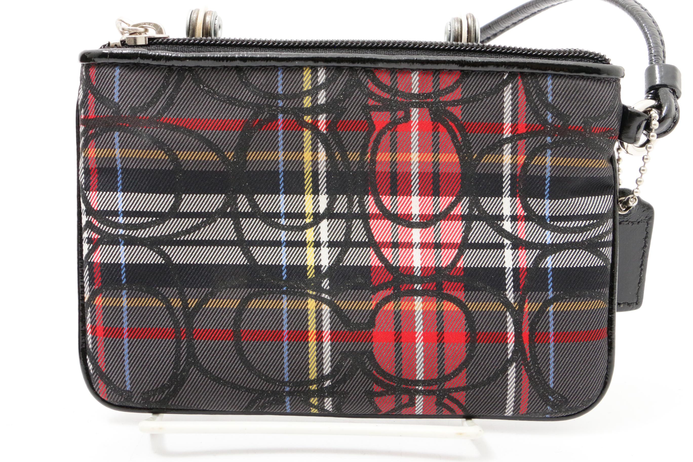Coach Poppy Tartan Plaid Signature Handbag and Wristlets