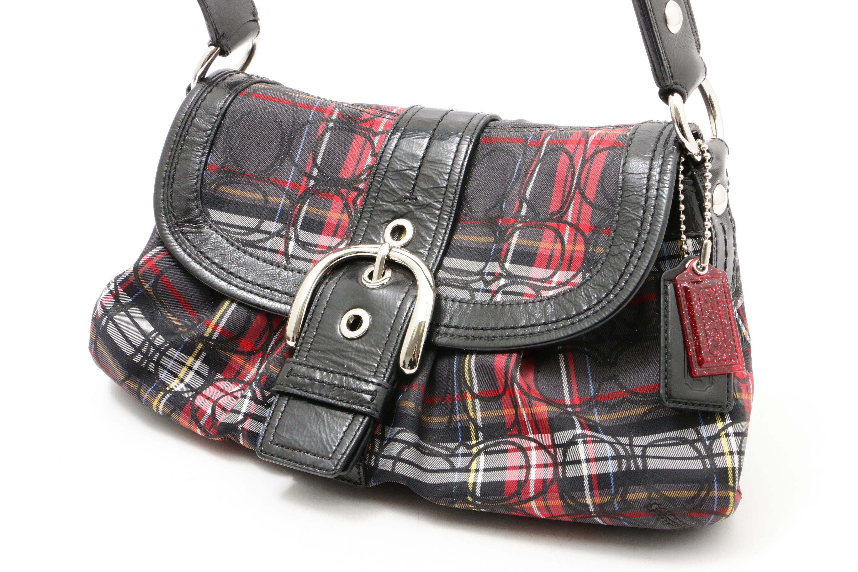 Coach Poppy Tartan Plaid Signature Handbag and Wristlets