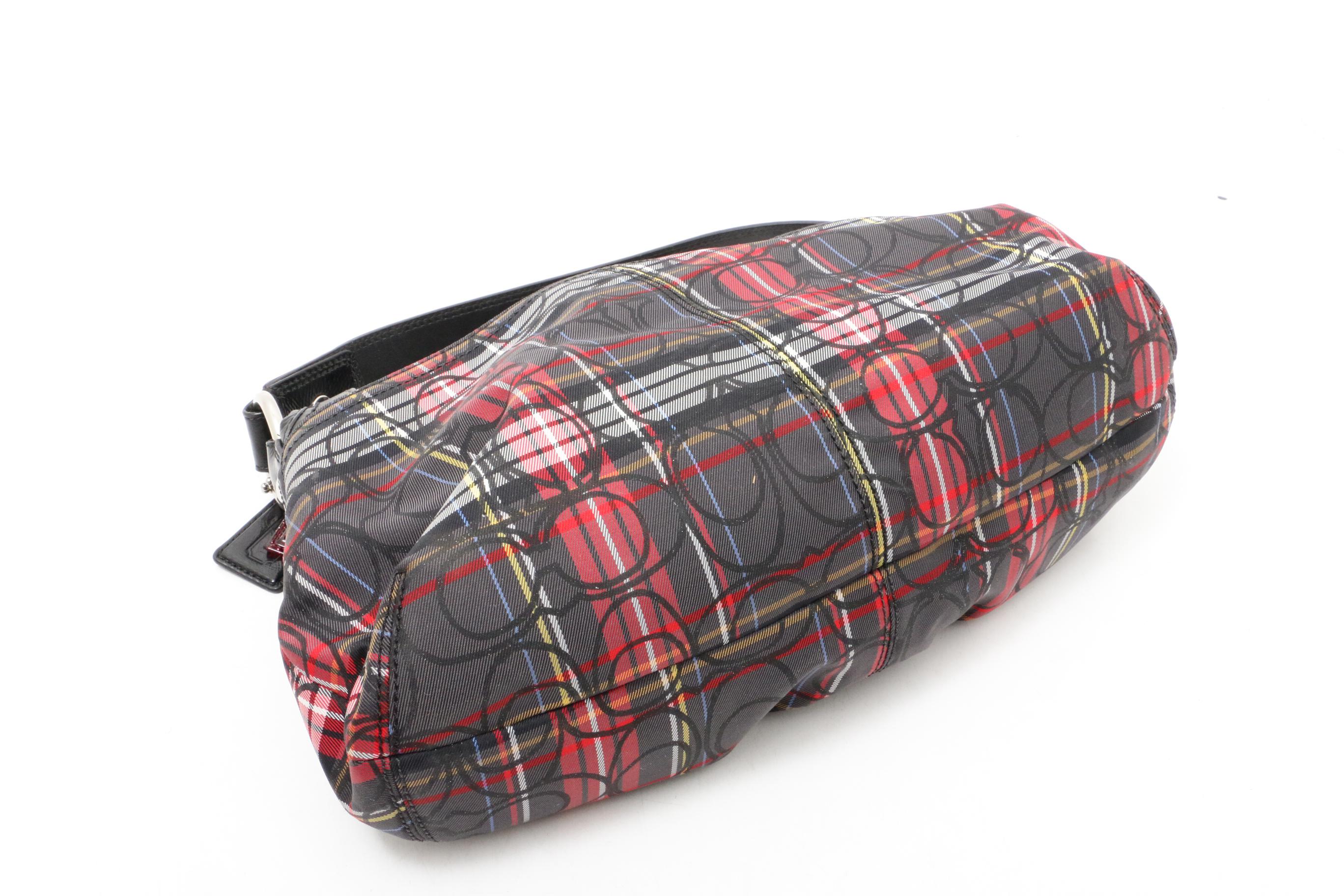 Coach Poppy Tartan Plaid Signature Handbag and Wristlets