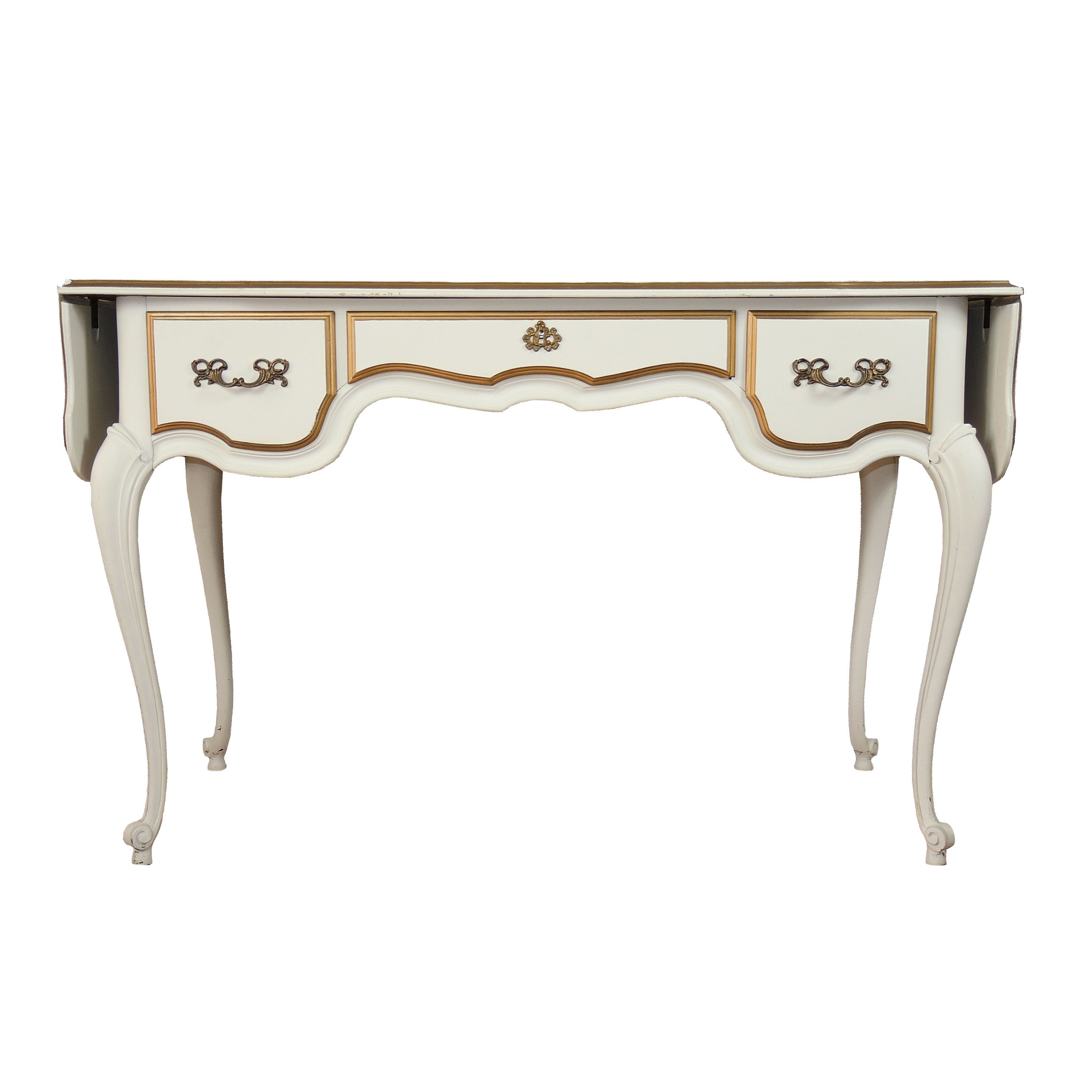 Brandt French Provincial Style, Drop Leaf Writing Desk, Mid to Late 20th Century