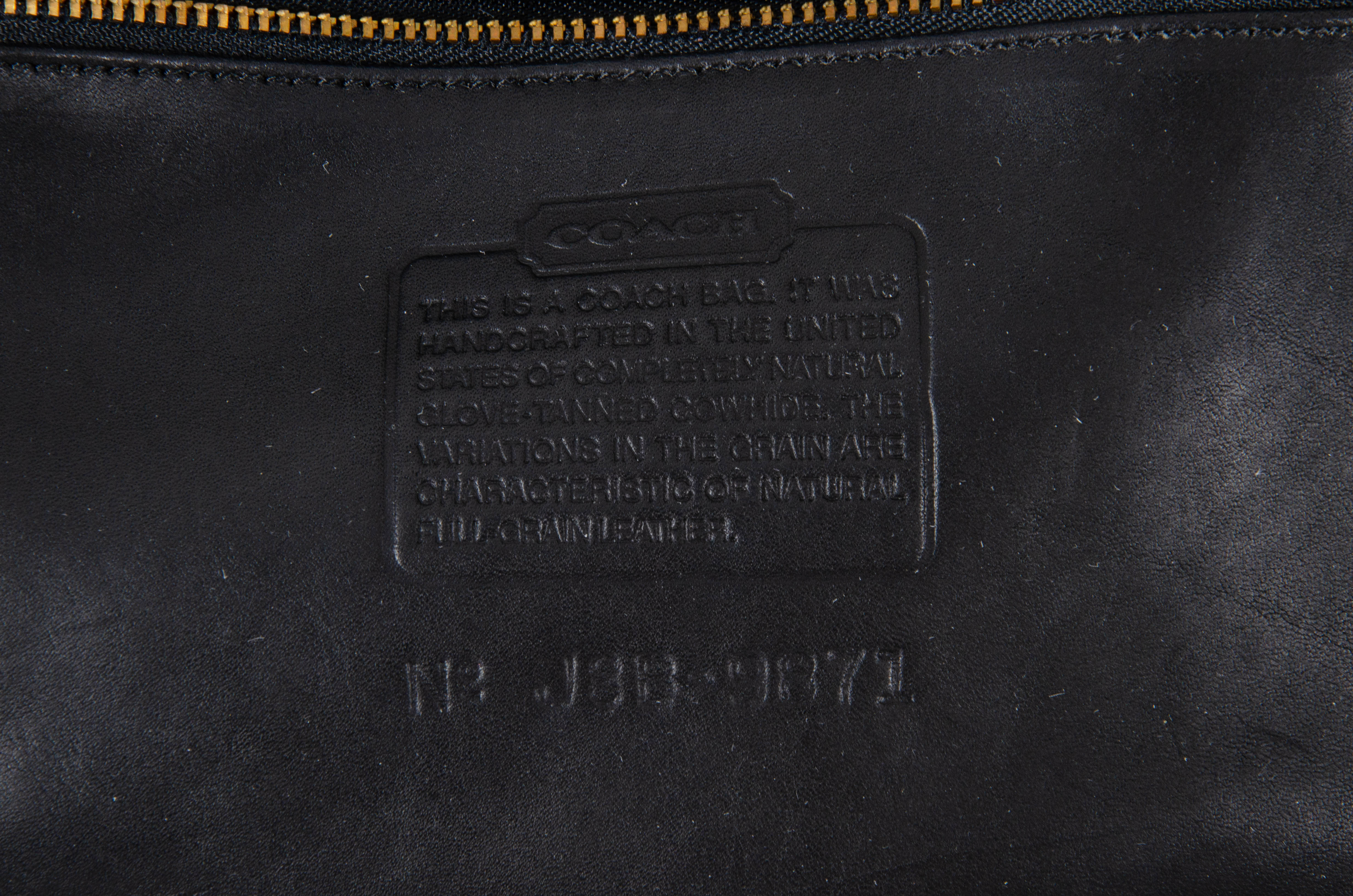 Coach Beaumont vgBlack Leather Satchel with Detachable Crossbody Strap, Vintage