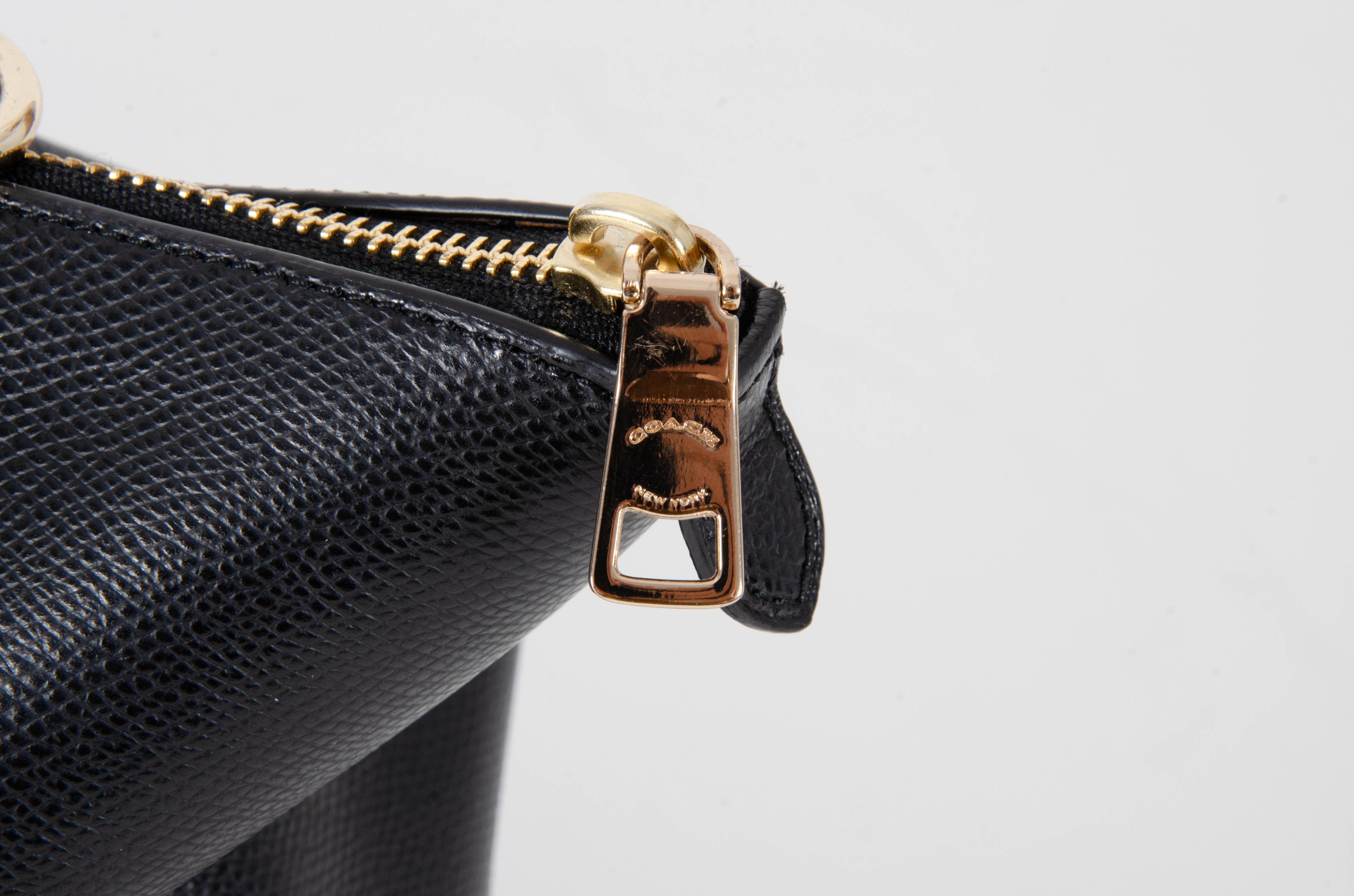 Coach New York Black Crossgrain Leather Ava Tote