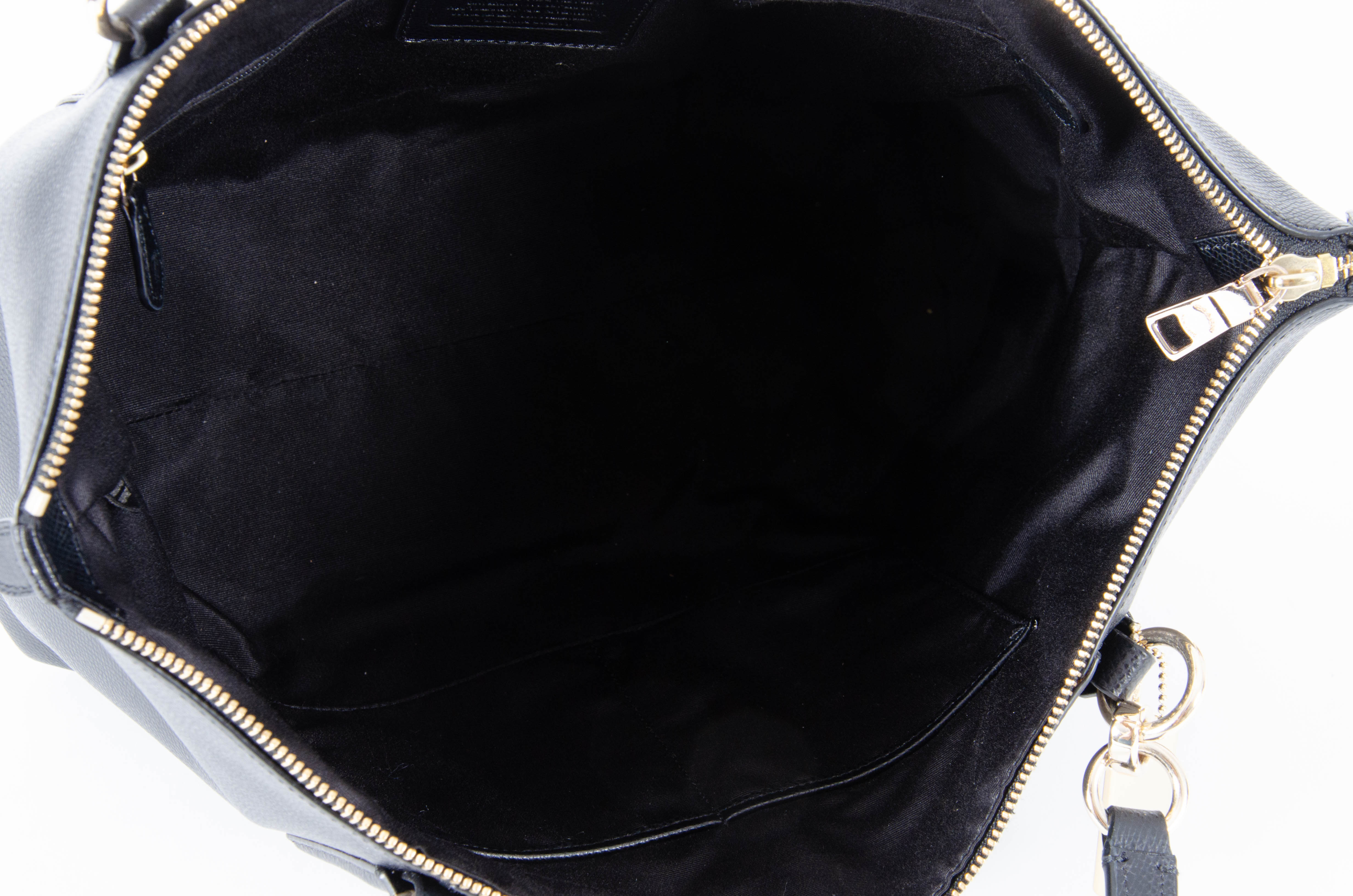 Coach New York Black Crossgrain Leather Ava Tote