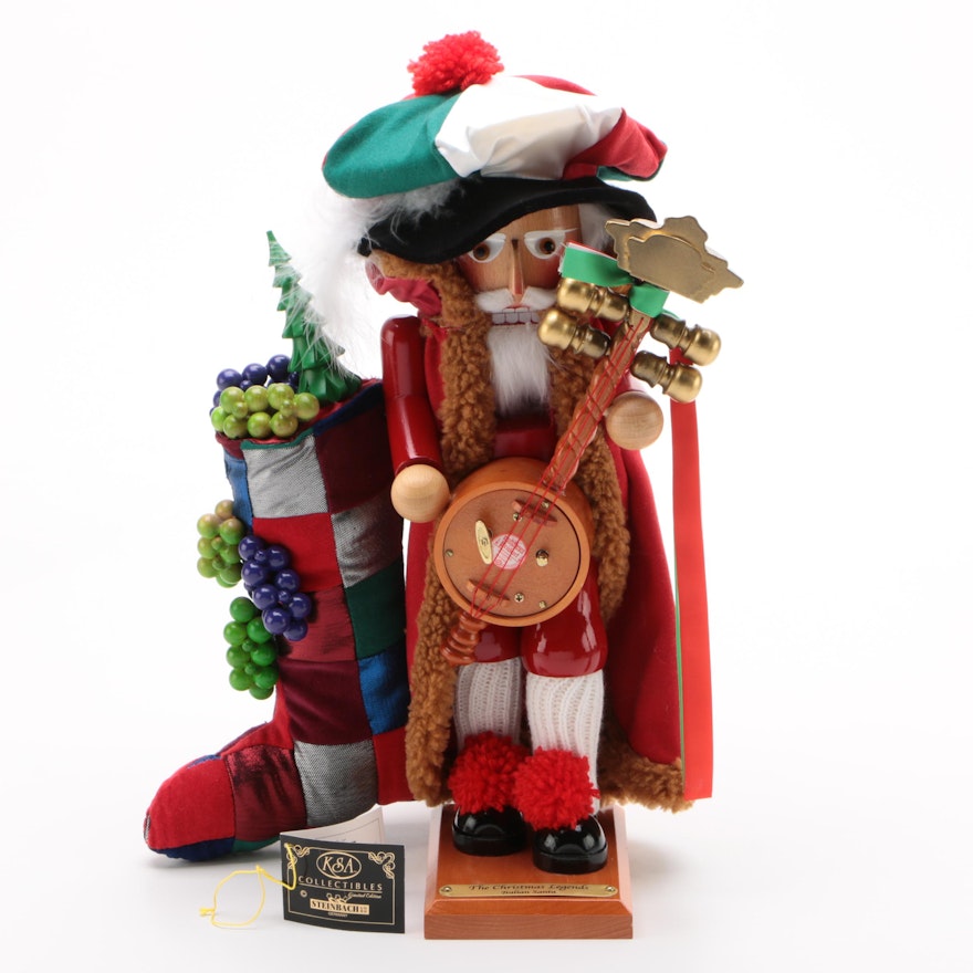 Steinbach and Kurt S. Adler "Italian Santa" Musical Nutcracker, Limited Edition