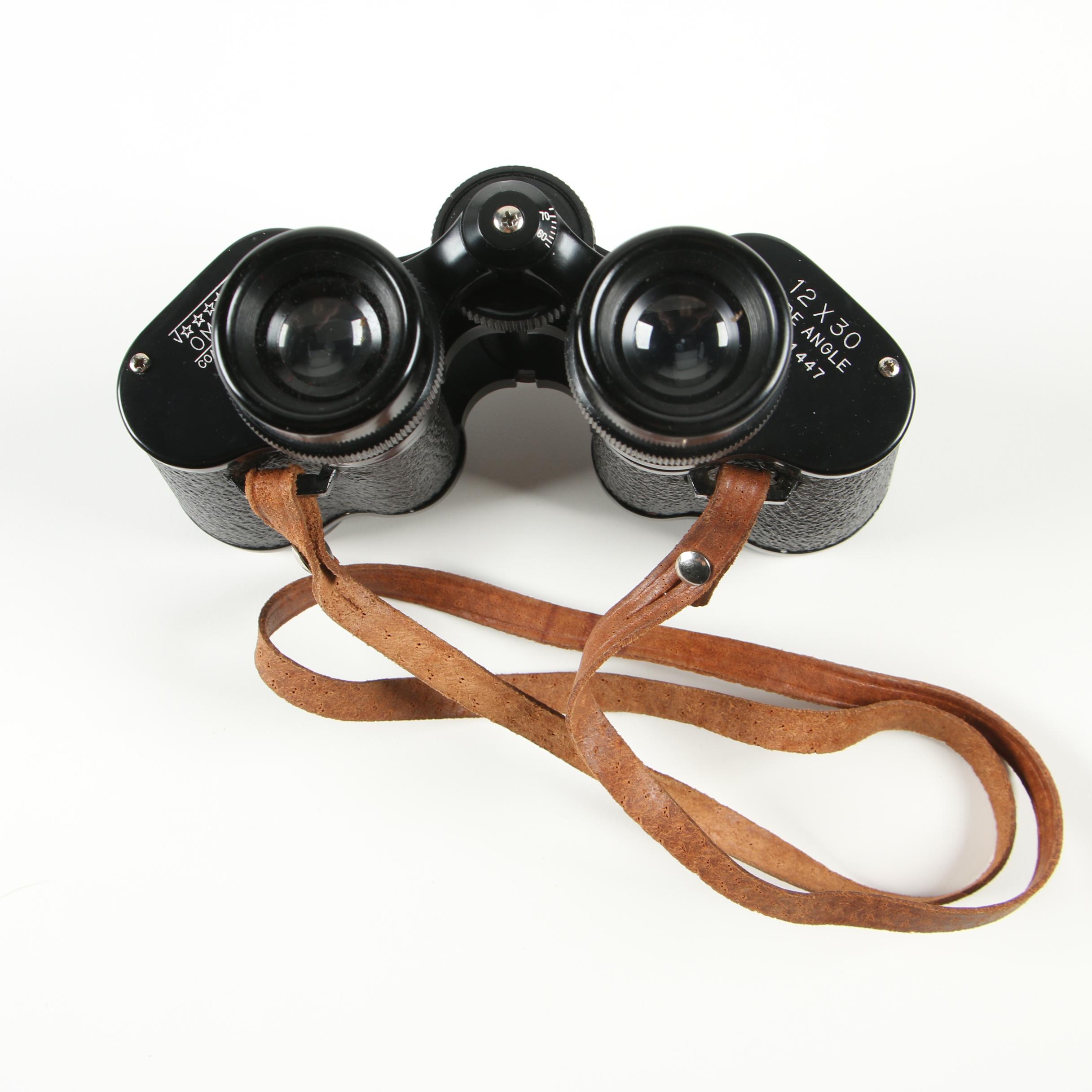 Omega 12 x 30 Binoculars and Hands-Free Binocular Glasses