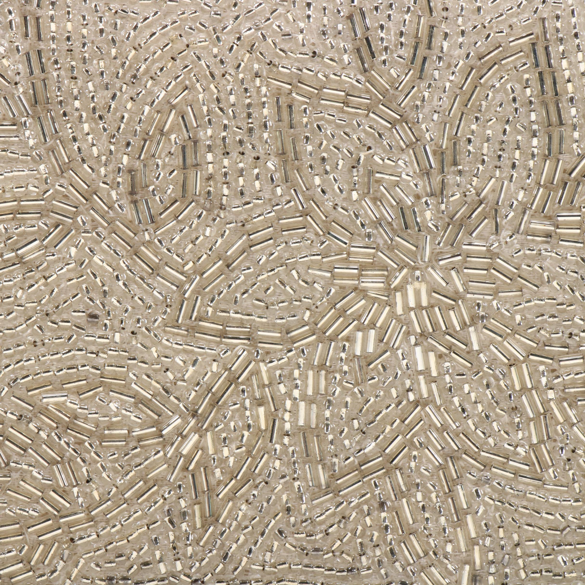 Japanese Wako Co., Ltd. Glass Beaded Silk Clutch, Vintage